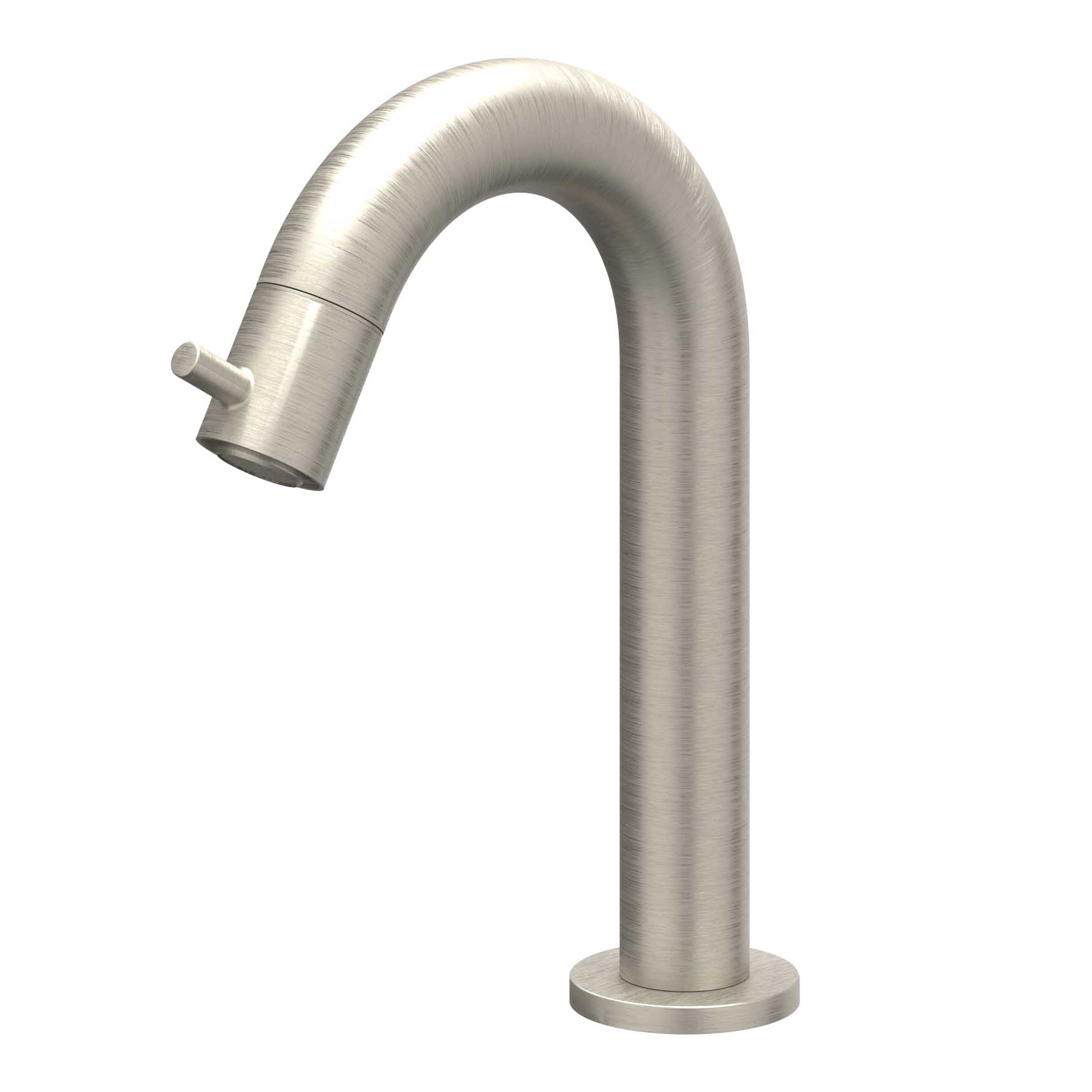 IVY Bond Fonteinkraan gebogen staand model S 6401053 gebr. nickel PVD