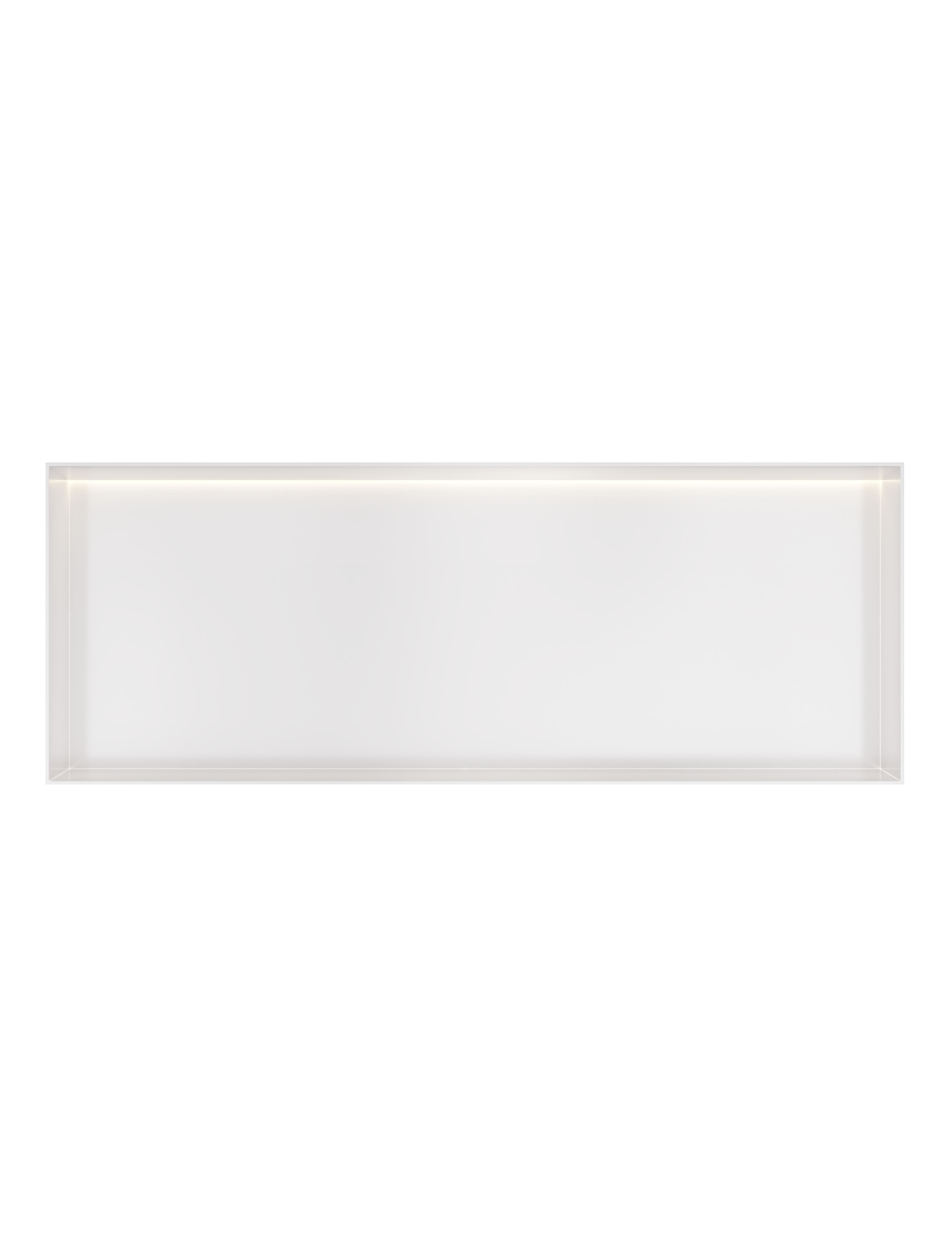 Hotbath More inbouwbox of inbouwnis 30x80x10cm frameless + LED BOX080FLWH Mat wit