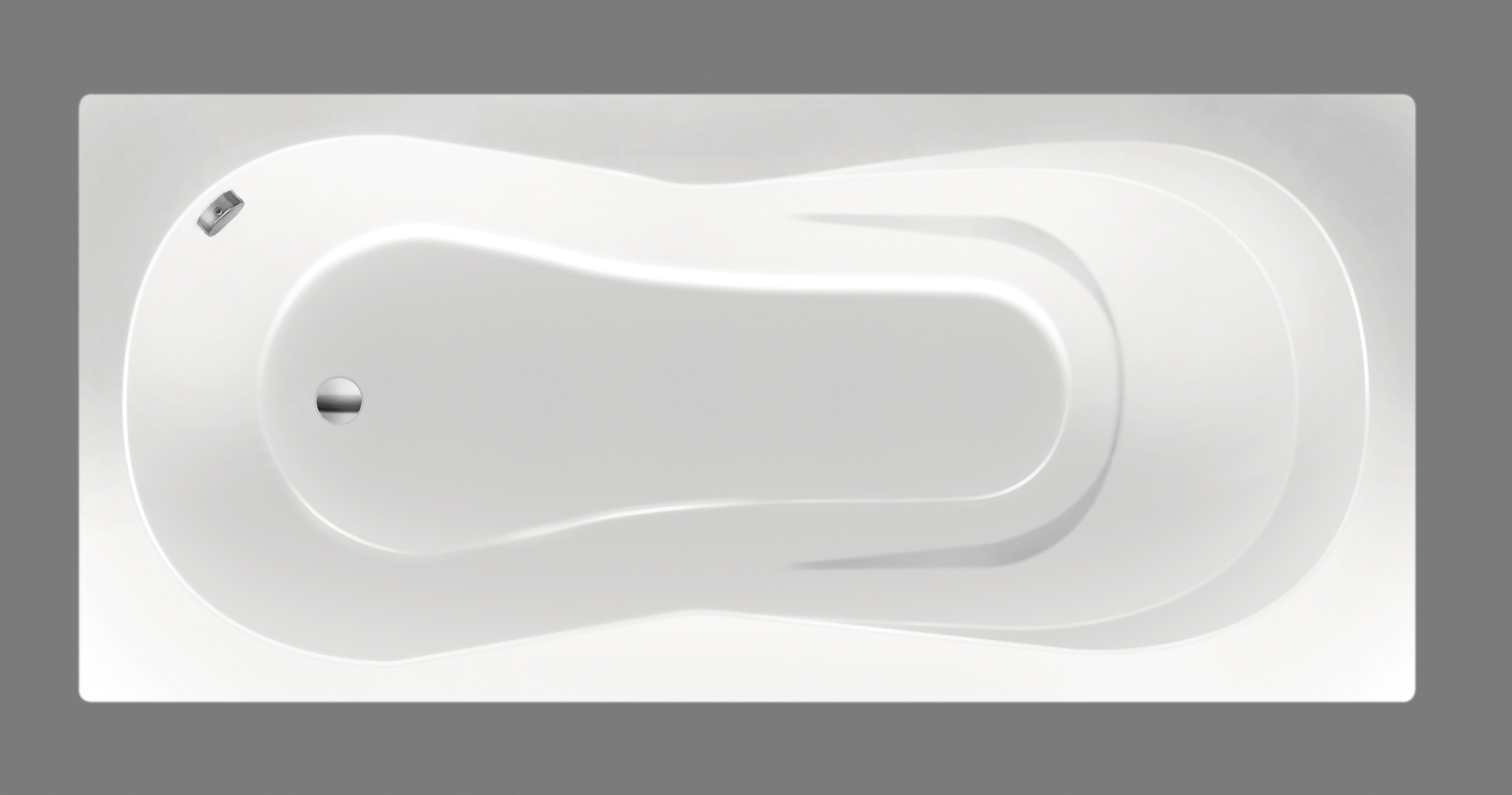 Xenz Curacao Bad enkel acryl 175x80x43 Wit