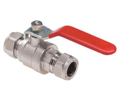 Kogelkraan CV 15 knel met rode hendel