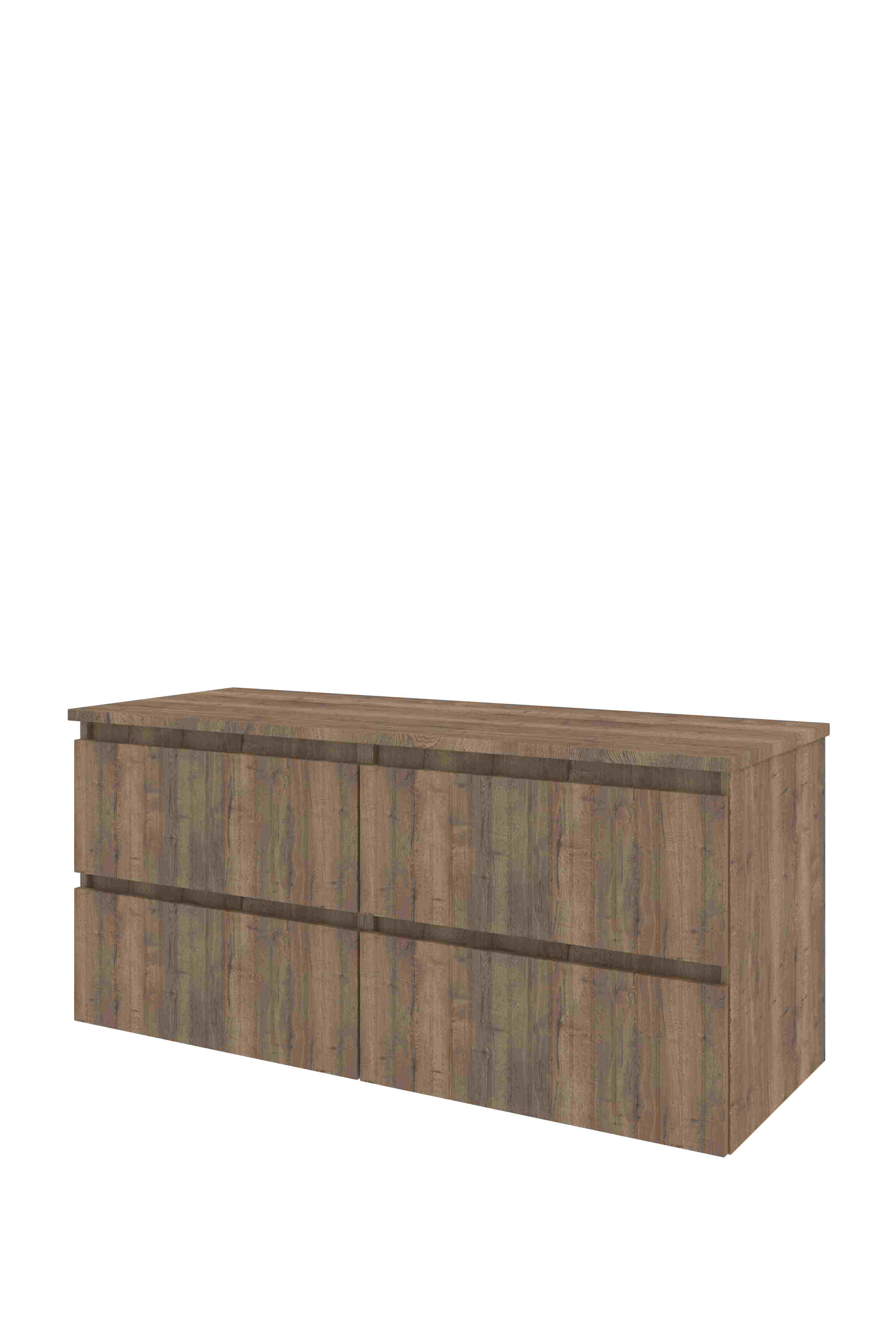 Proline Set Top afdekplaat en onderkast 4 laden sym. gefr. 1818923 Terra oak 1200x460x552