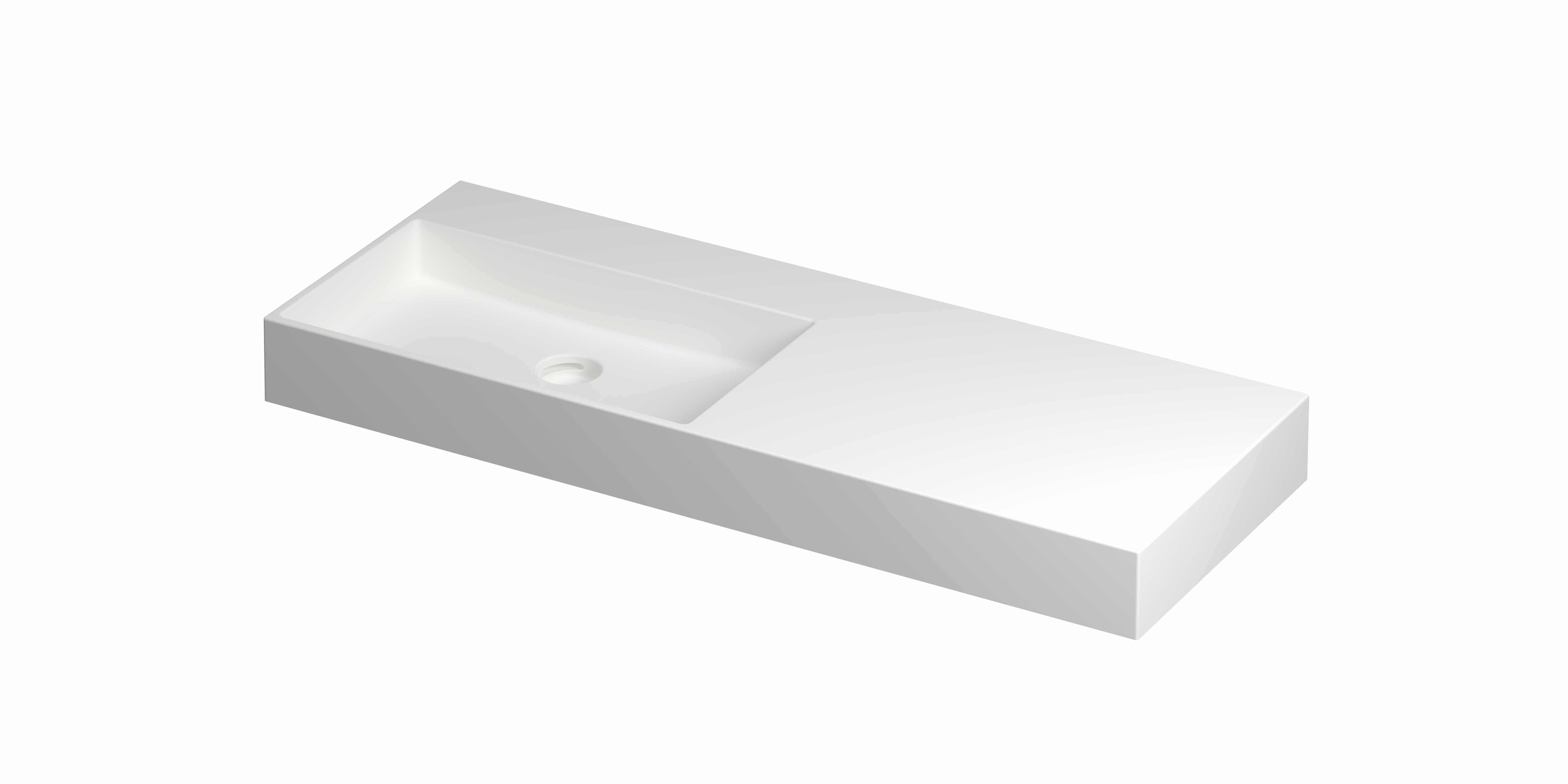 INK United wast. porselein links z. krgt. incl. keram. click plug en verb. overl. syst. 0206442 Mat wit 1200x450x110