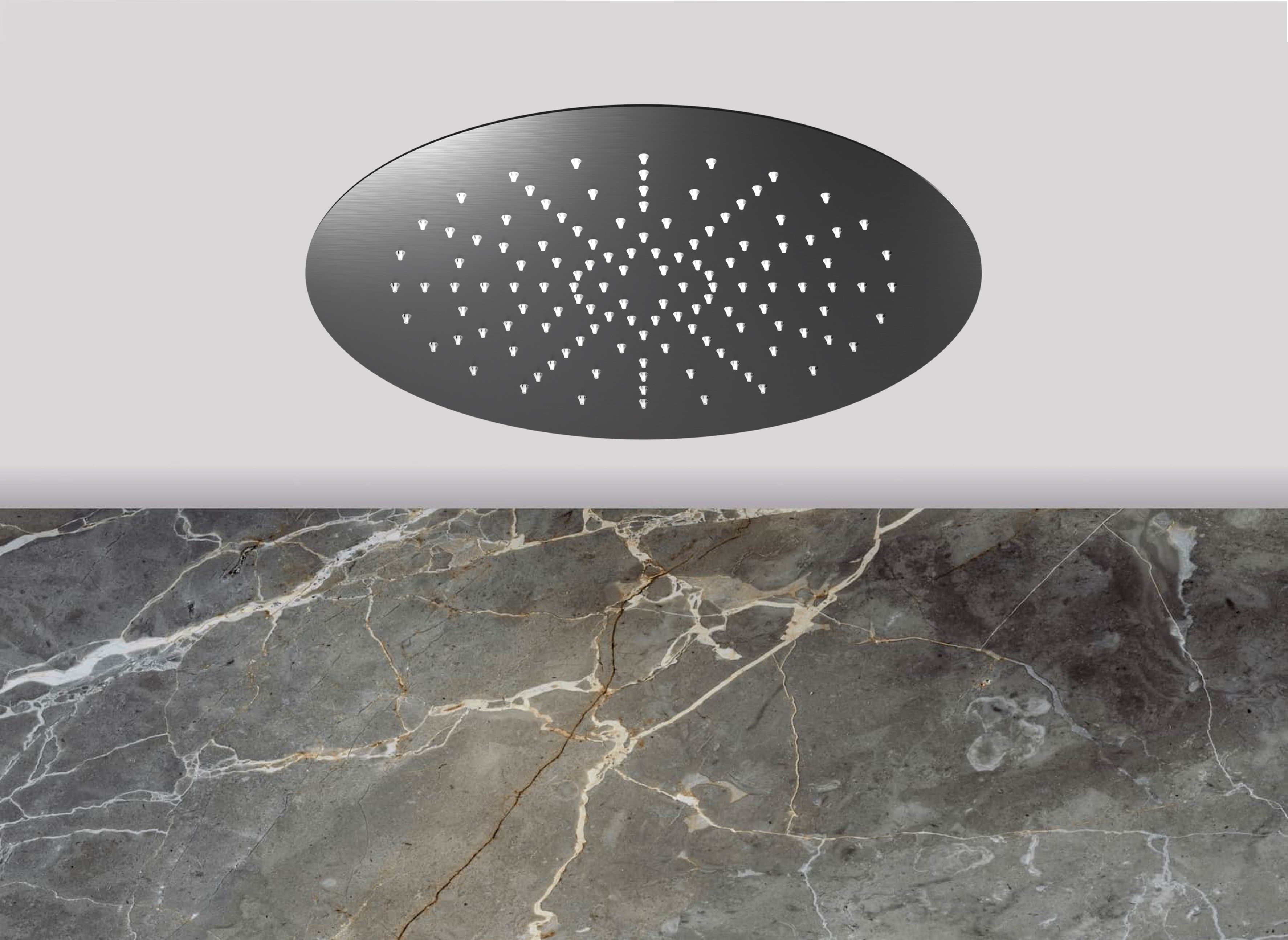 Lagoo Nesso Hoofddouche Easy Peasy 340 m. Easy Fix systeem N8200GM Brushed Gun Metal PVD