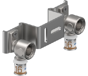 Uponor S Press Plus muurplaatbeugel Gemini 16x1/2 120mm 1070663