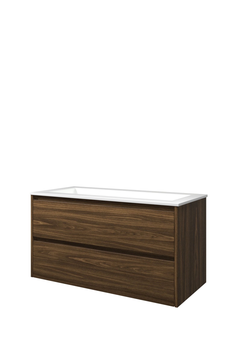 Proline set polystone Elegant wast. z. krgt. en onderk. sym. 1816183 Cabana oak/Glans wit H540xB1000xD460