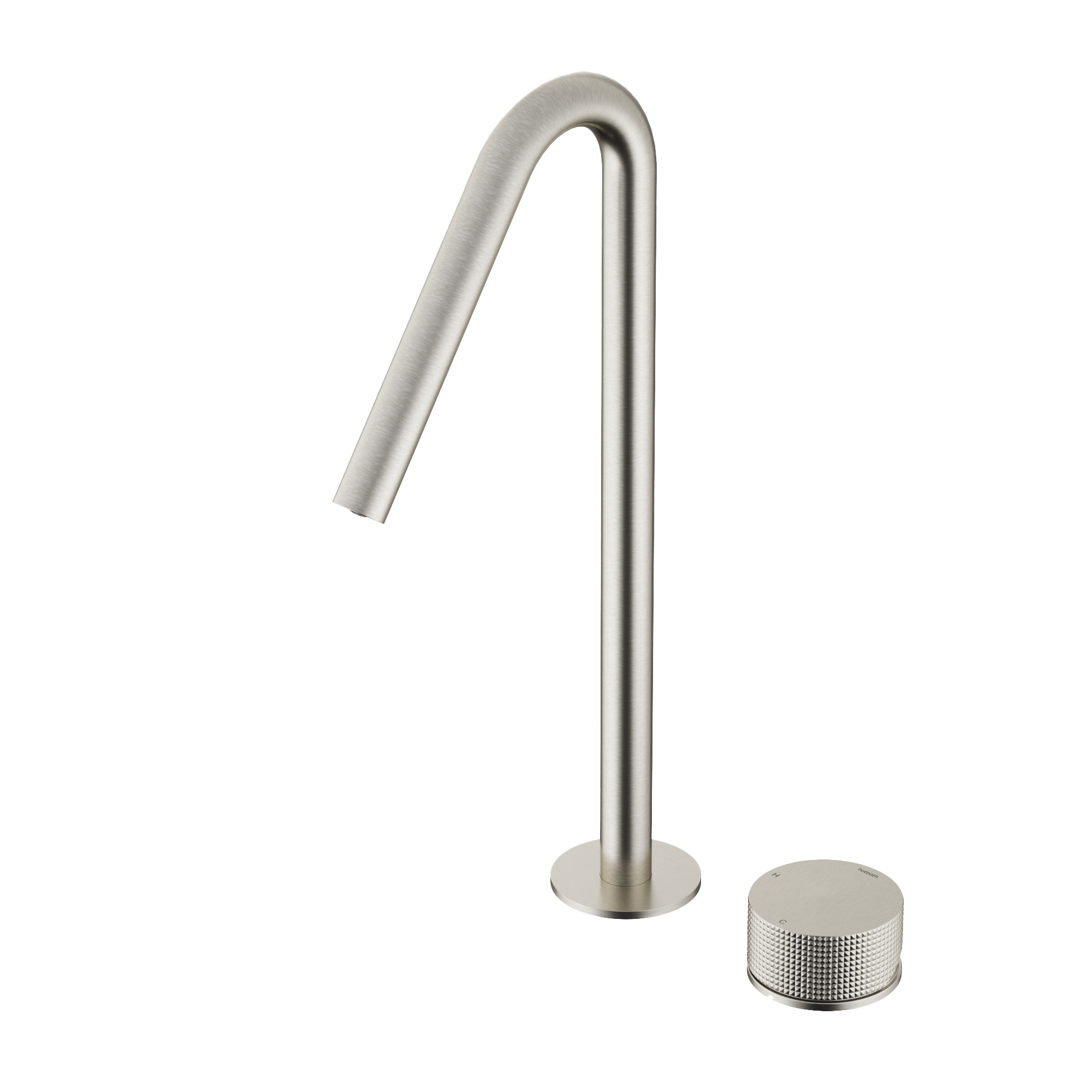 Hotbath GUY wastafelmengkraan 2-gats hoog model GY023HDGN Geborsteld nikkel