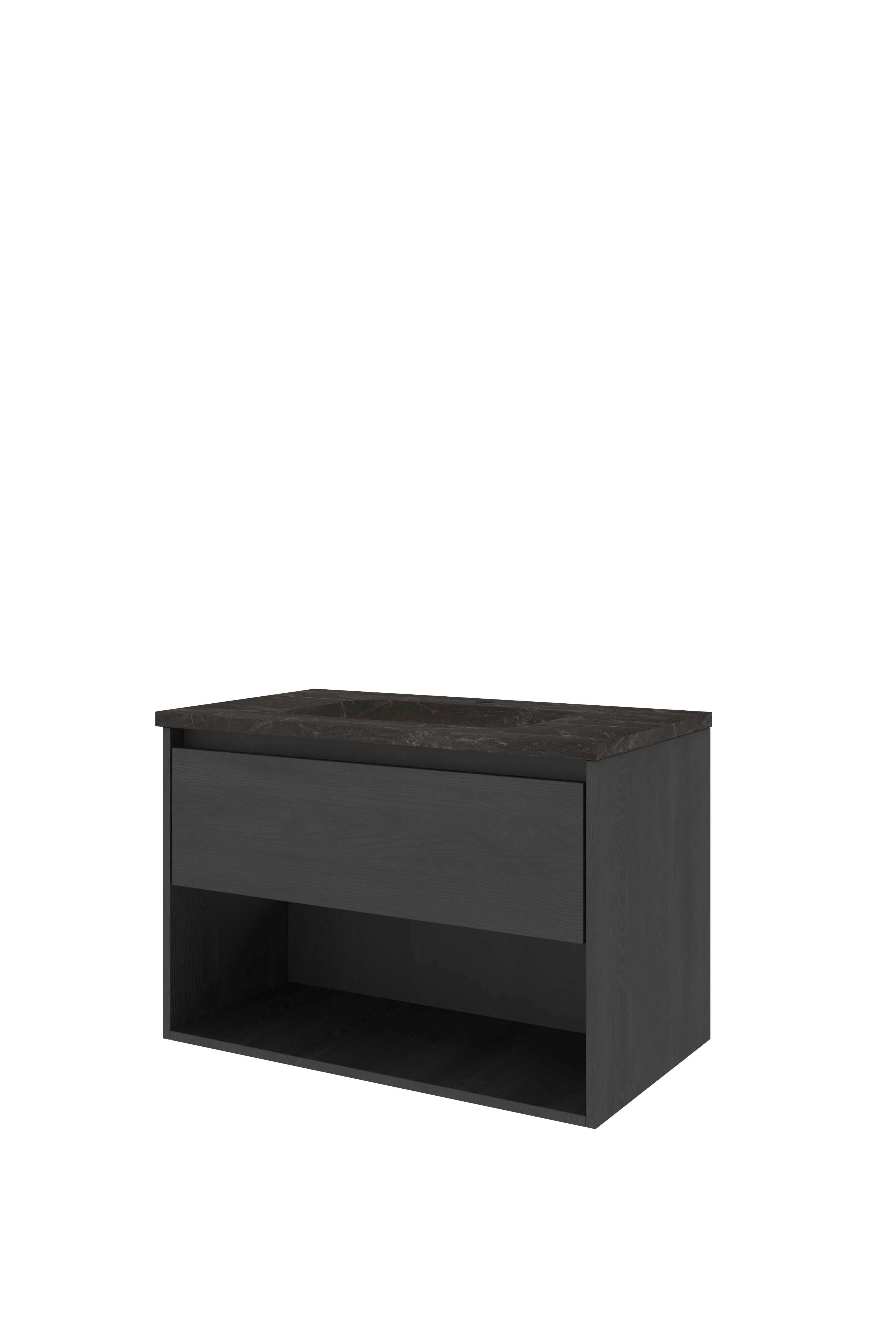 Proline Set hardsteen Elegant wast. met 1 krgt. en onderkast met schap 1815634 Black oak/Blue stone 800x460x545