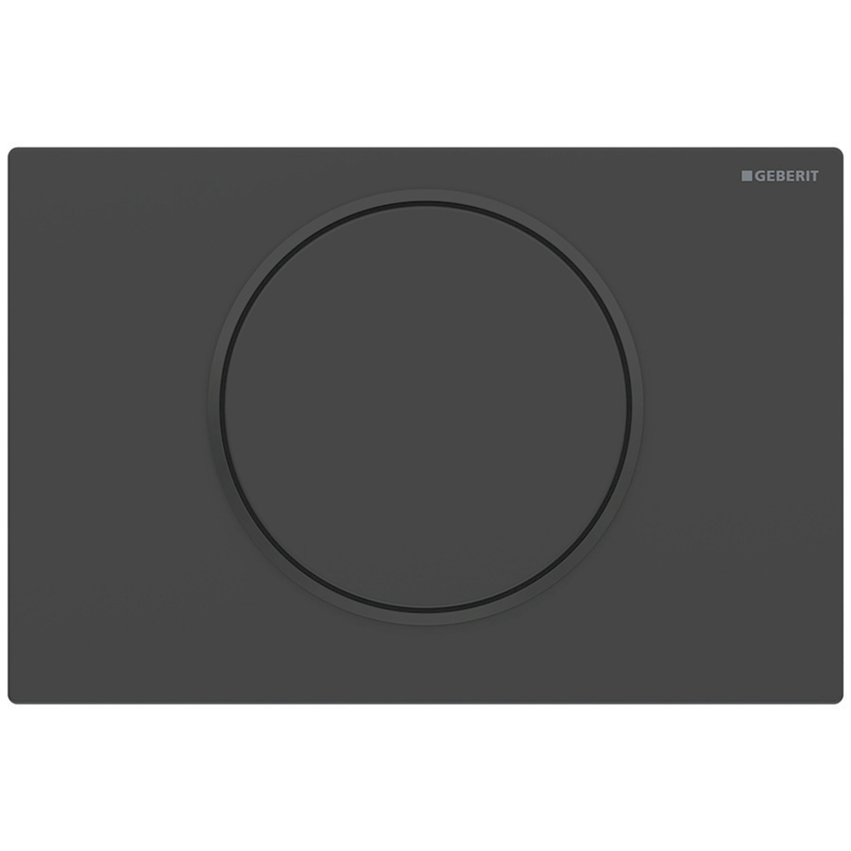Geberit Sigma10 bedieningsplaat 2- toets round matzwart - zwart - matzwart 115.758.16.5