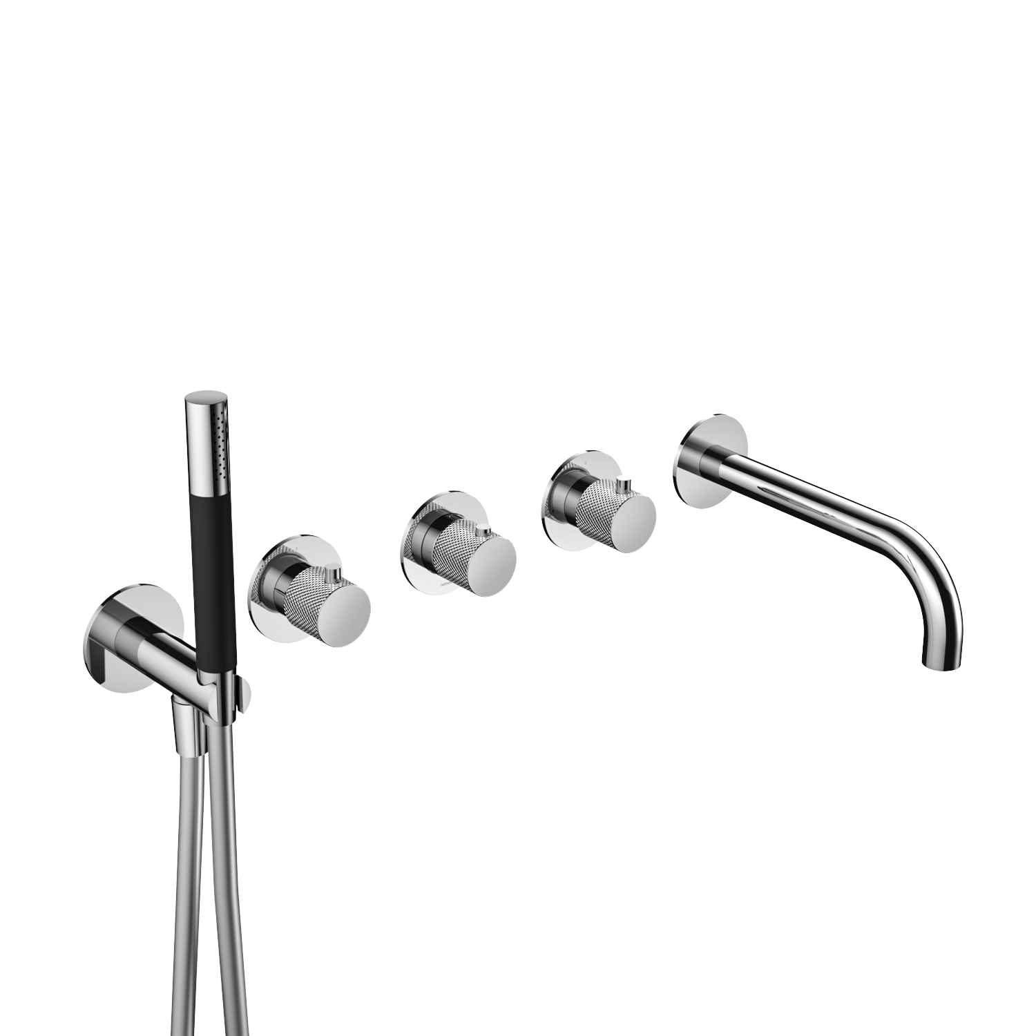 Hotbath Cobber X inbouw douchetherm. m. 2 stopkranen m. uitl. CX7072EXTCR Chroom