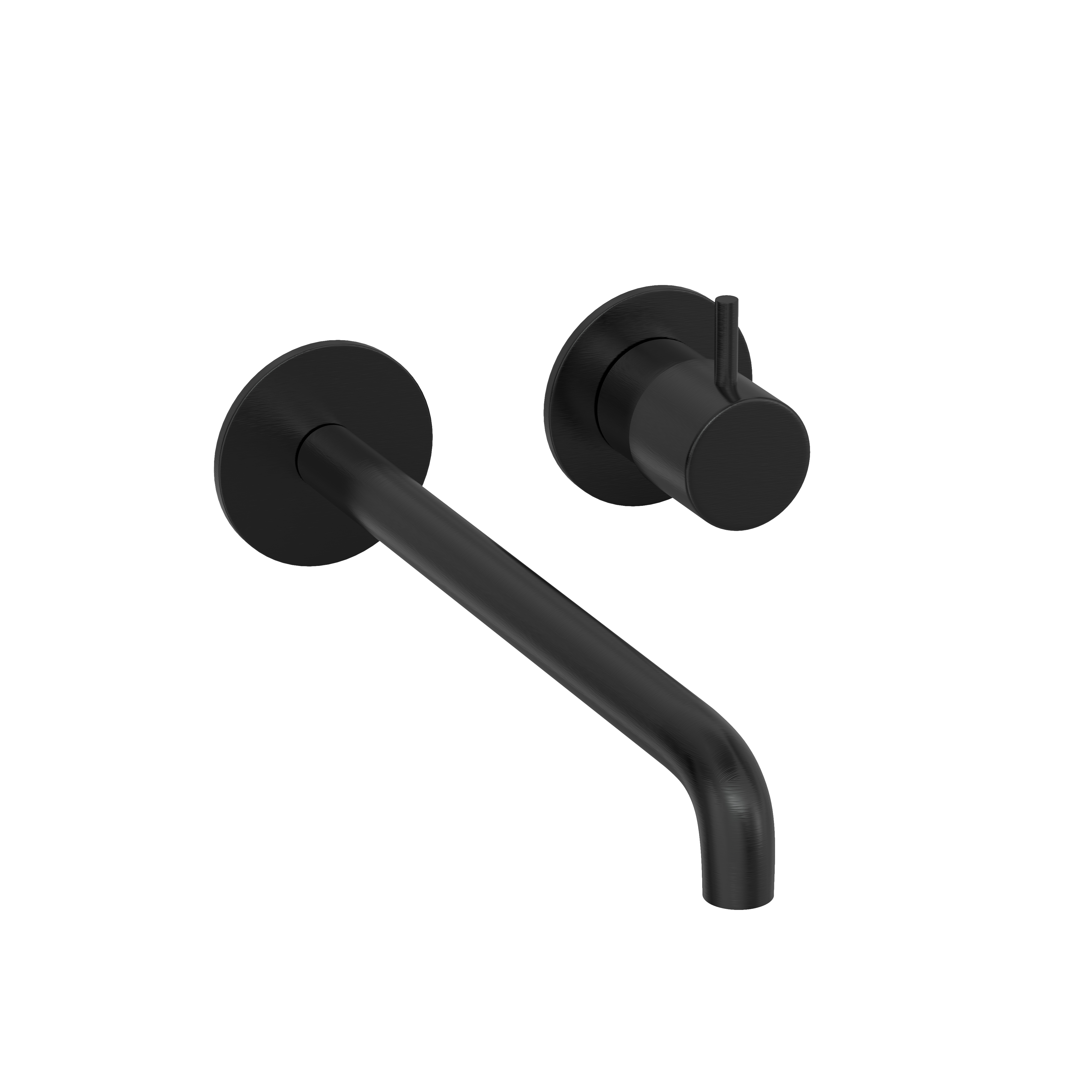 Hotbath Cobber afbouwdeelv inbouw wastafelkraan 25cm uitloop CB105EXT25MBP Geborsteld zwart PVD