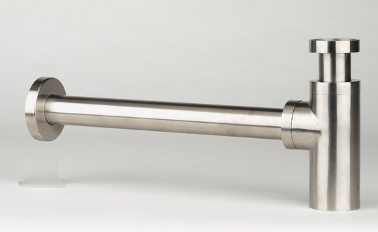 DSI Wastafelsifon rond design 5/4 x32mm m. muurbuis + rozet RVS