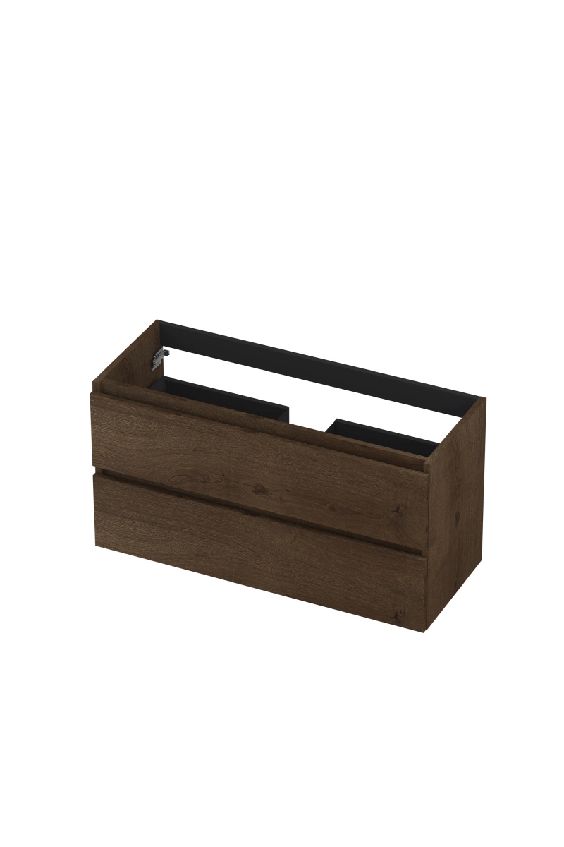 INK Fineer onderkast 2L gr.loos houten keerlijst fineer 1221722 Chocolate H520xB1000xD400