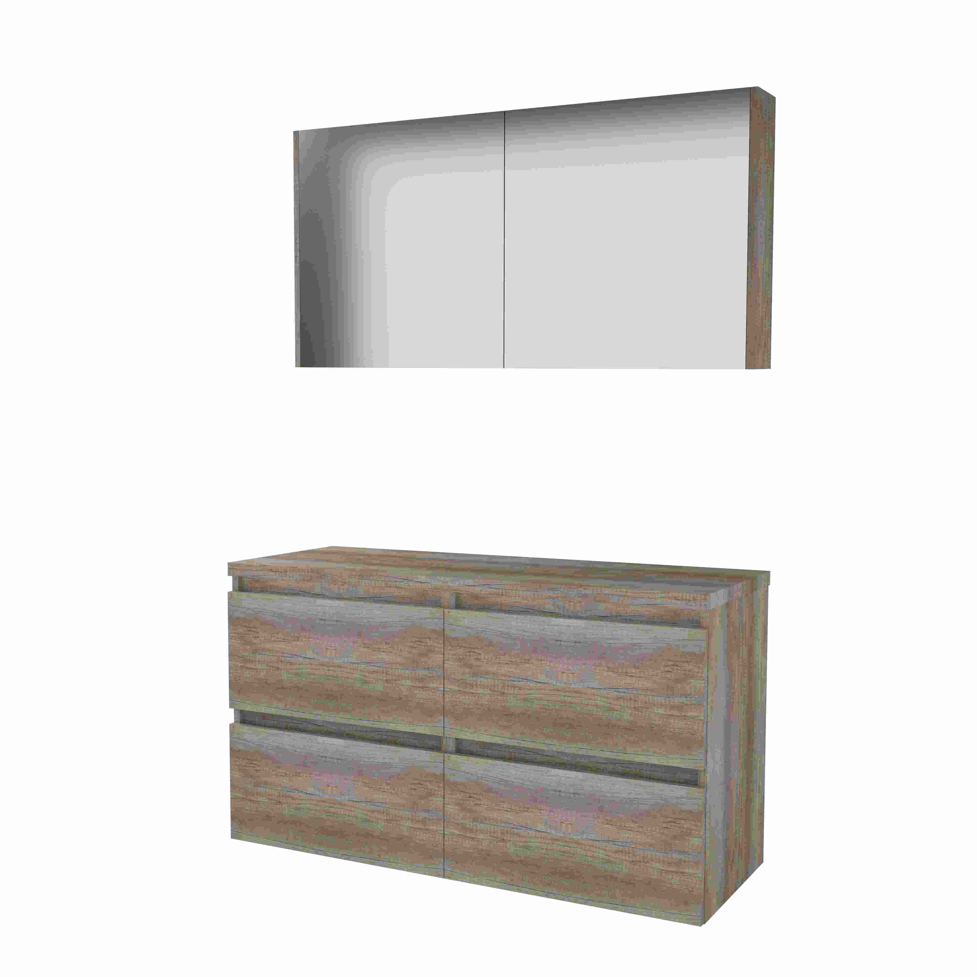 Basic Comfort 46 onderk. GL incl. 4 la + afdekplaat incl. sp.kast B1200xD460 Scotch Oak / 1813527