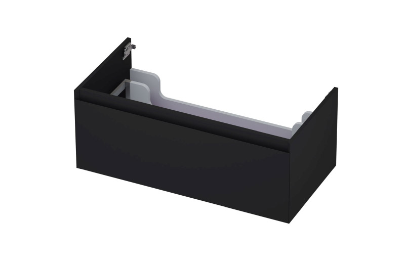 INK onderk. 1 lade greepl. gelakt 45gr 1240126 Mat zwart H350xB900xD450