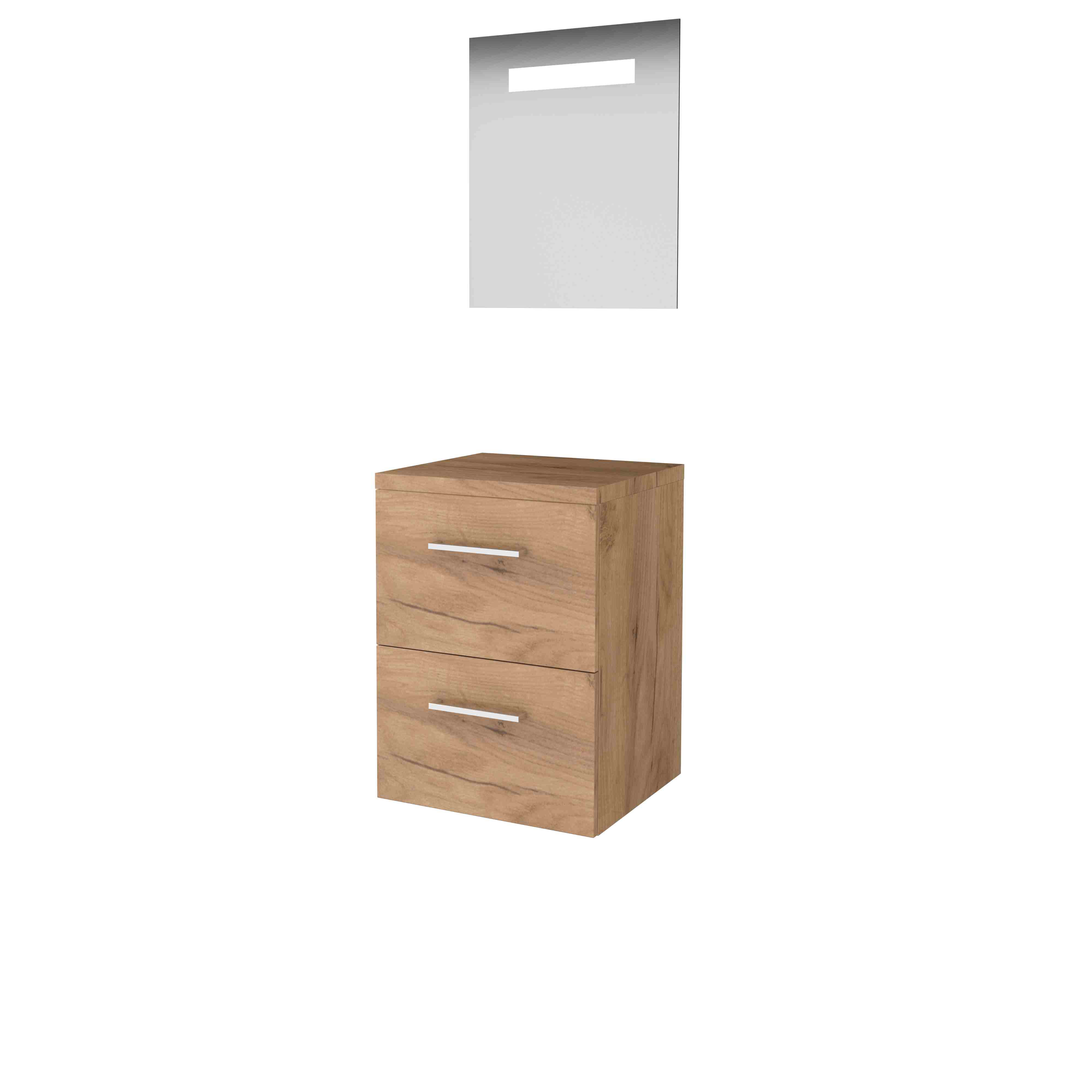 Basic Econom. 46 onderk. m. gr. incl. 2 la + afdekplaat incl. spg. m. geint. Led B500xD460 Whisky Oak / 1813583