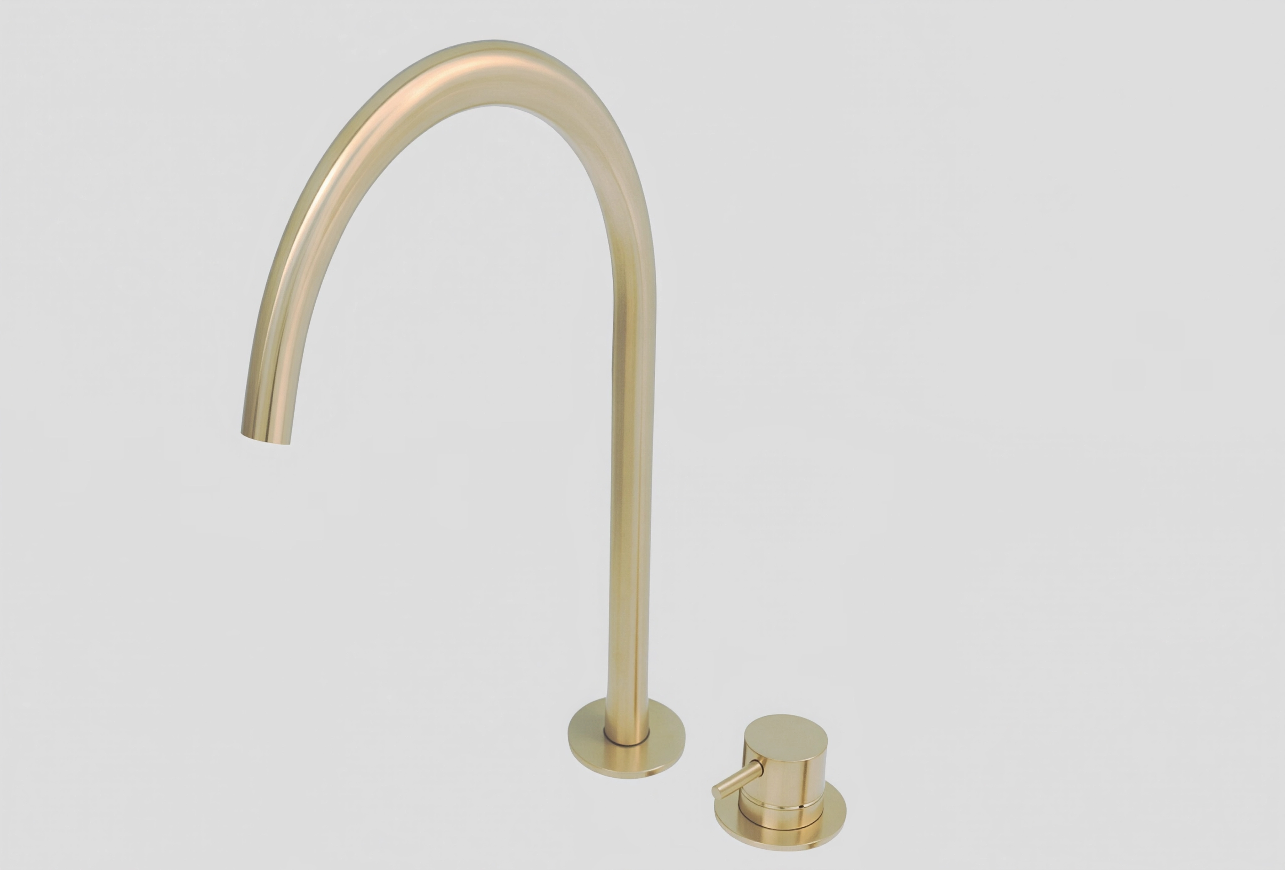 Lagoo Garda Wastafelmengkraan 2-gats m. draaibare uitloop high G1232PG Brushed Champagne PVD