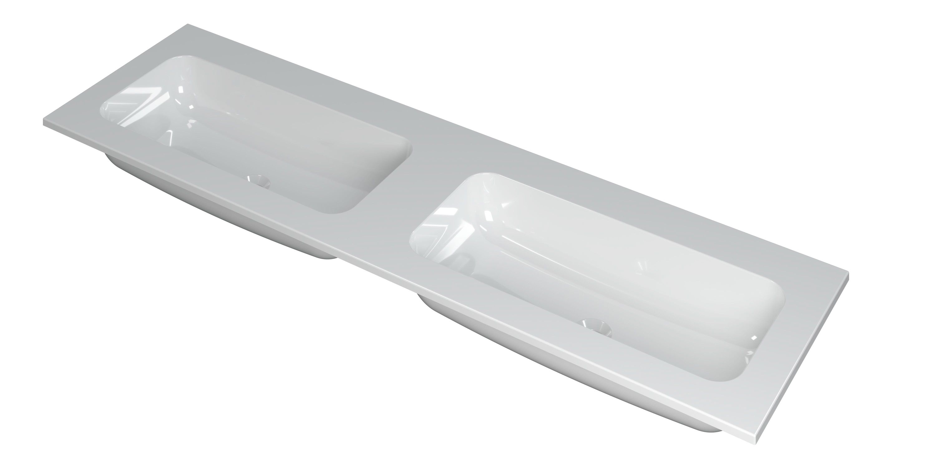 INK Faktor wast. polystone dubbel z. krgt. 3407040 Glans wit H15xB1600xD450