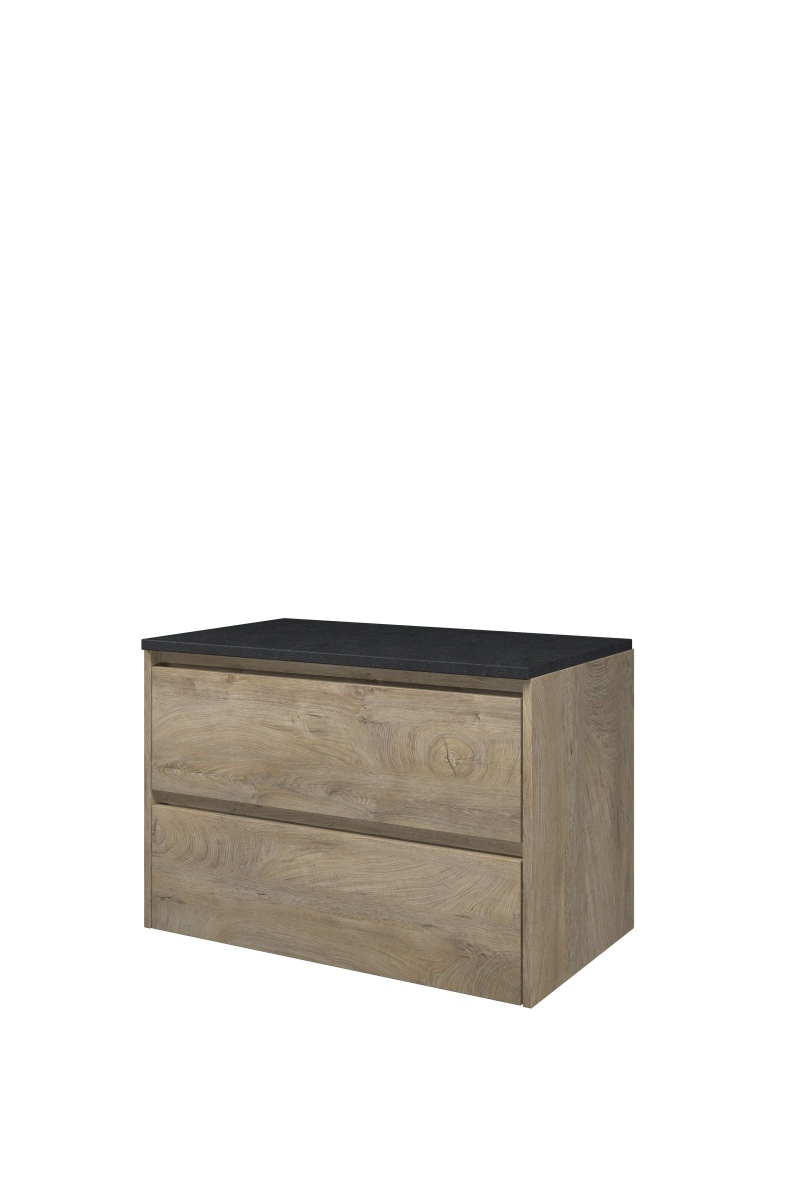 Proline Top afdekplaat hardsteen onderk. symm. H540xB800xD460 Raw oak/Blue stone / 1817881
