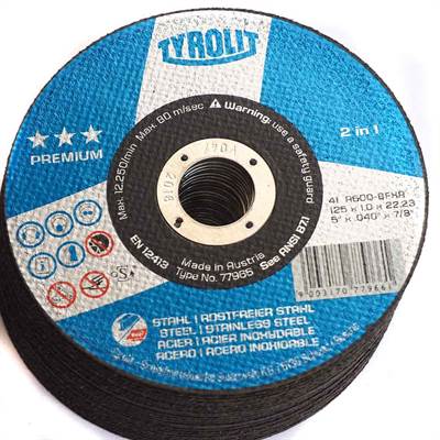 TYROLIT Slijpschijf RVS/Staal. 2-in-1. 125x1 mm 255.1251