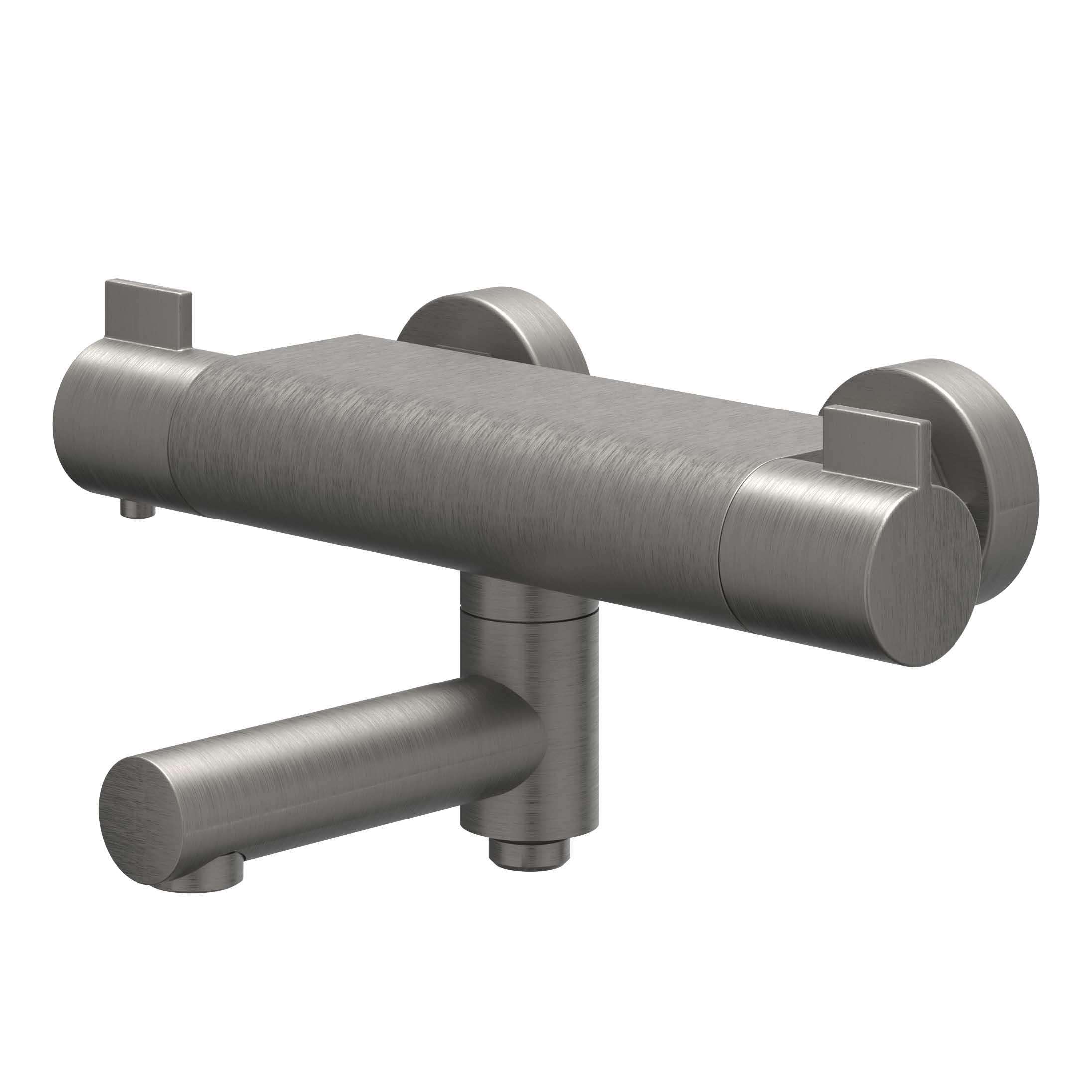 IVY Pact Badtherm.kraan opbouw m/wegdraaibare baduitloop m/omstel 6302006 gebr. metal black PVD