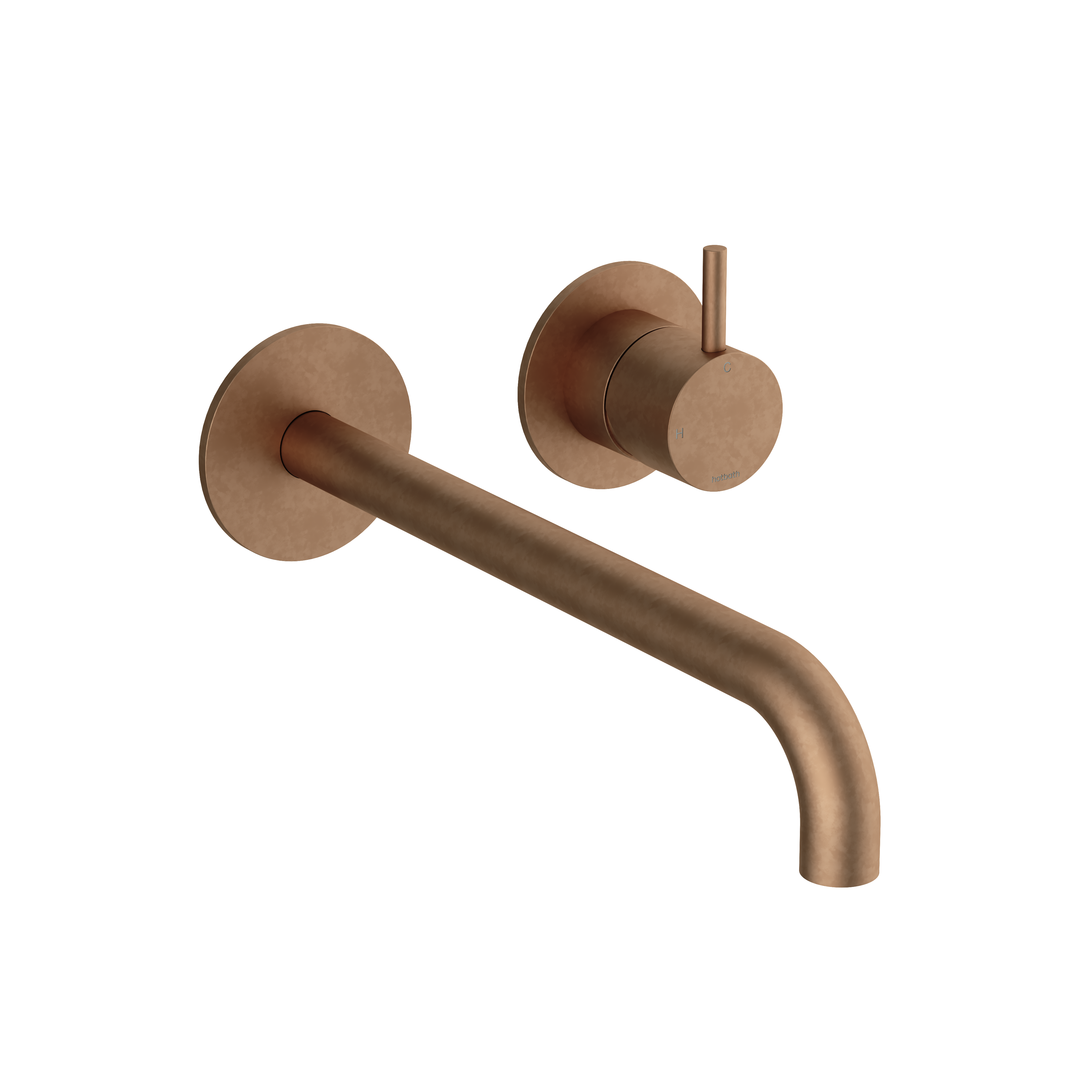 Hotbath Cobber afbouwdeel tbv inbouw wastafelkraan 25cm uitloop CB105EXT25AB Verouderd messing