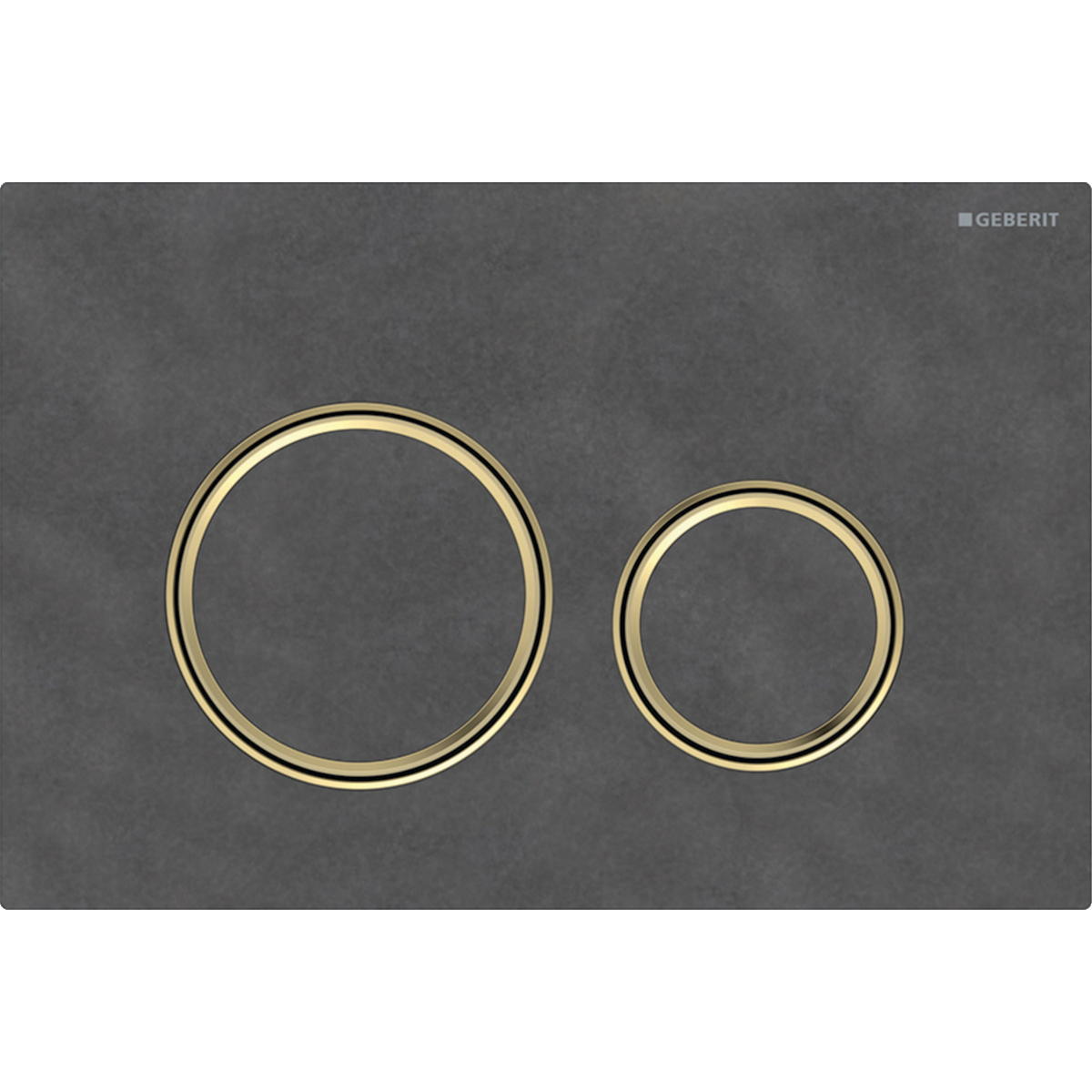 Geberit Sigma50 bedieningsplaat 2- toets round messing - Mustang leisteen 115.652.JM.1