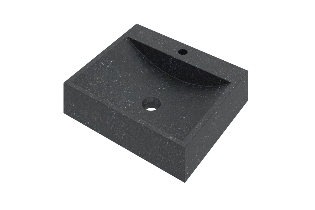 Basic Opbouwkom rechthoek m/kraanplateau + 1/krg H120xB500xD420 Hardsteen / 0300250B