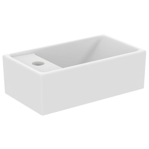 Tiempo fontein 370 x 210 mm m. kraangat links z. overl. E2113V1  Silk White