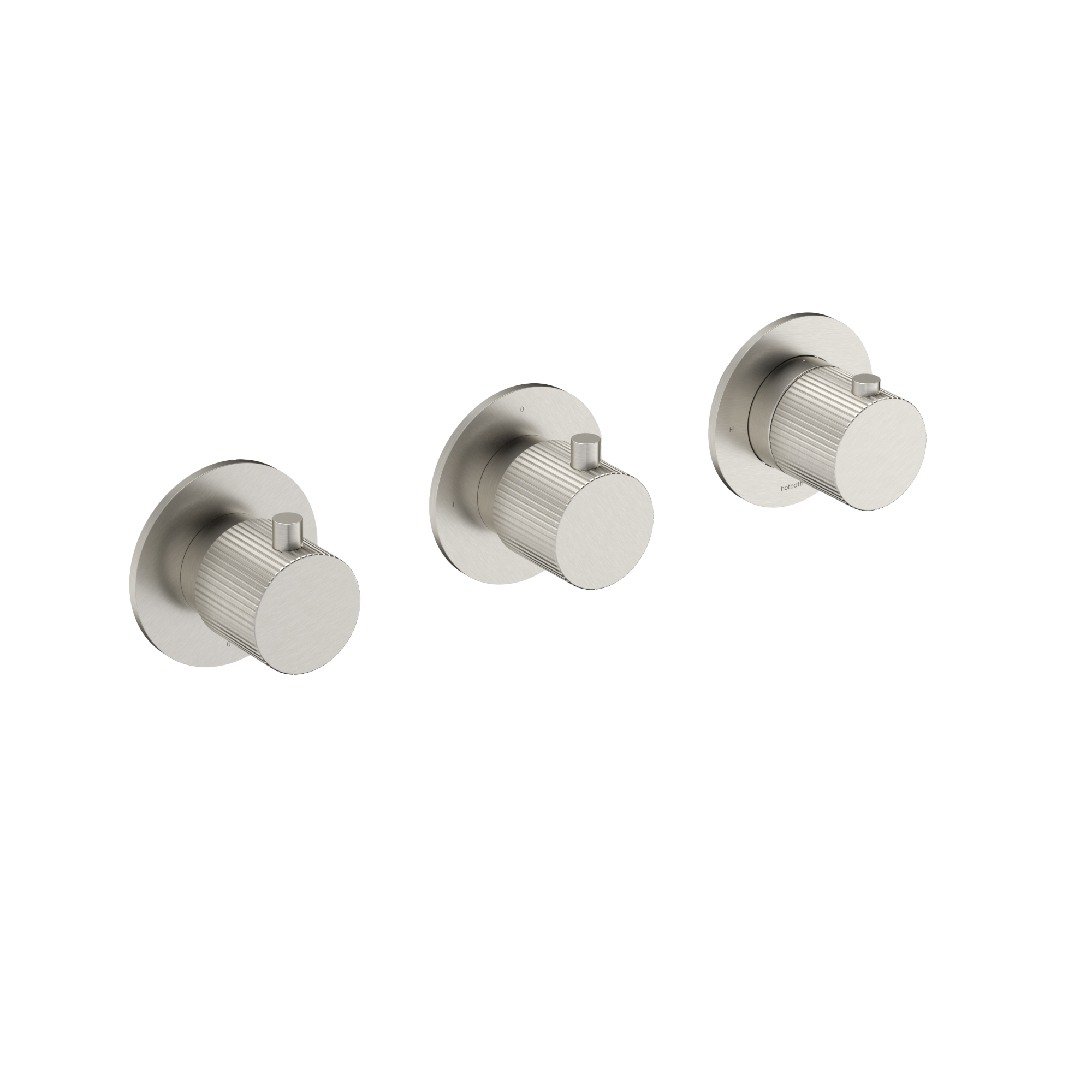 Hotbath GUY afbouw douche thermostaat met 2 stopkranen GY7067REXTGN Geborsteld nikkel