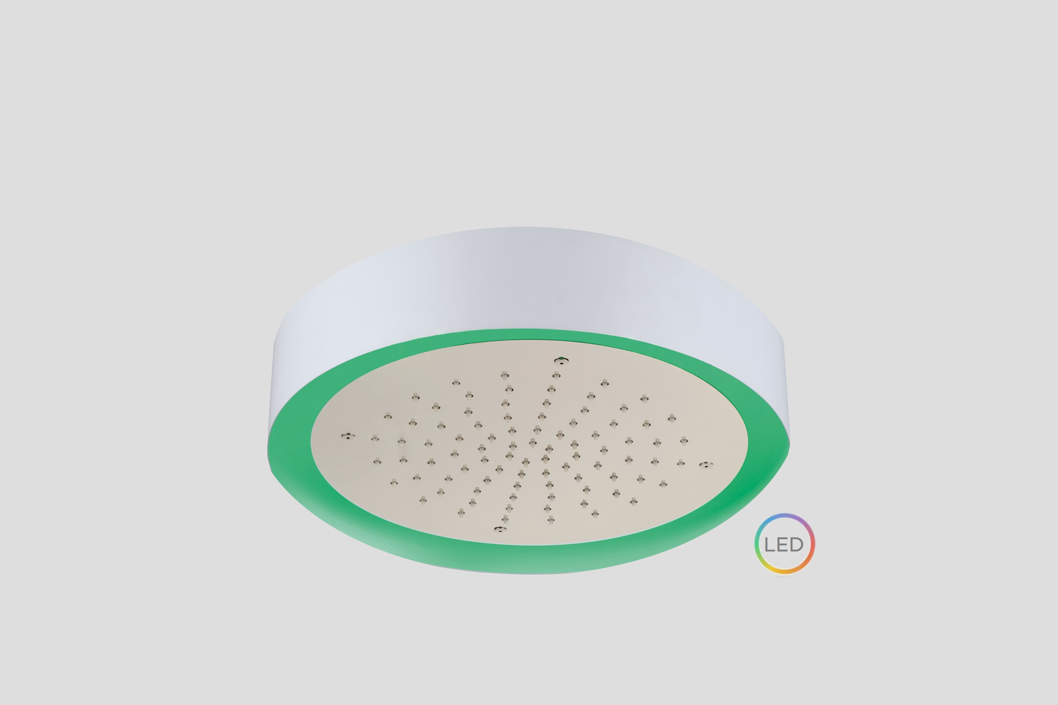 Lagoo Nesso Hoofddouche Light Ring 200 m. multi color LED incl. afstandsb. N8170BN Brushed Nickel