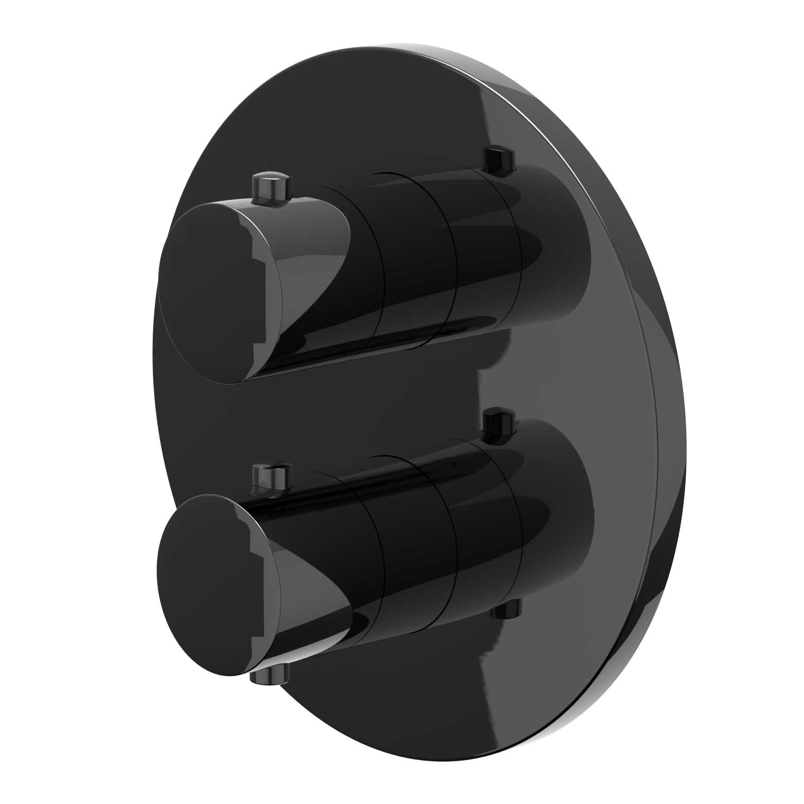 IVY Bond Afbouwdeel inbouwthermostaat met 1 losse stopkraan 6201257 Zwart chroom PVD