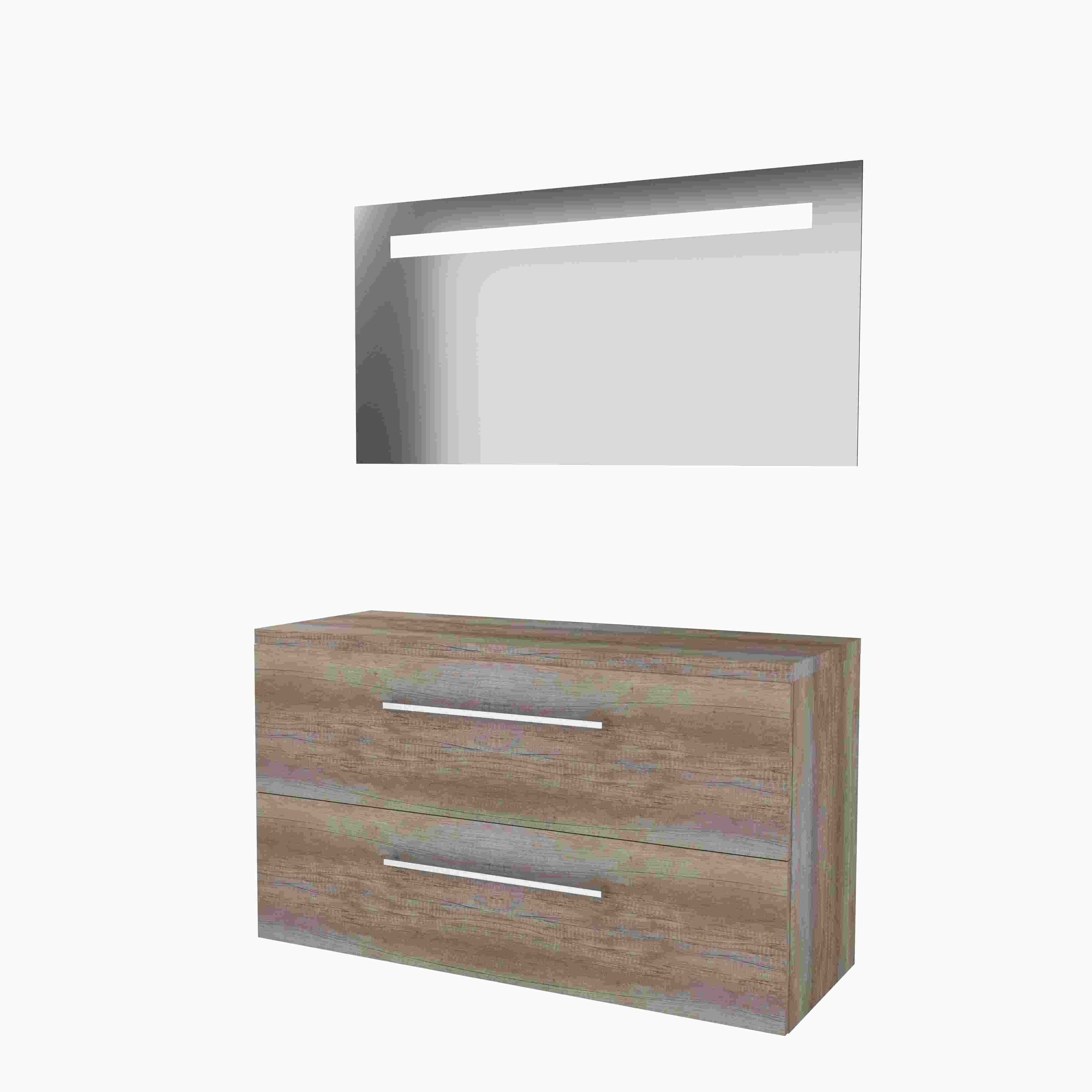 Basic Econom. 46 onderk. m. gr. incl. 2 la + afdekplaat incl. spg. m. geint. Led B1200xD460 Scotch Oak / 1813596