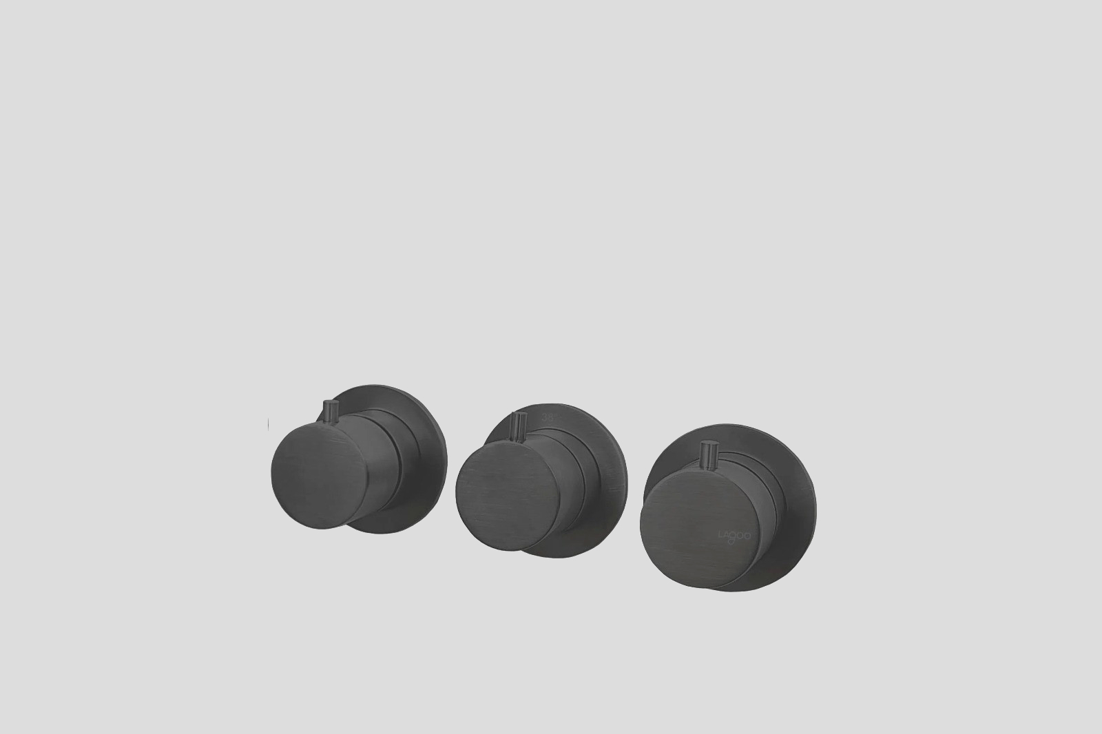 Lagoo Garda Inbouw douche/bad thermostaat Tripple7 met 3-weg omstel G2275MB Matt Black