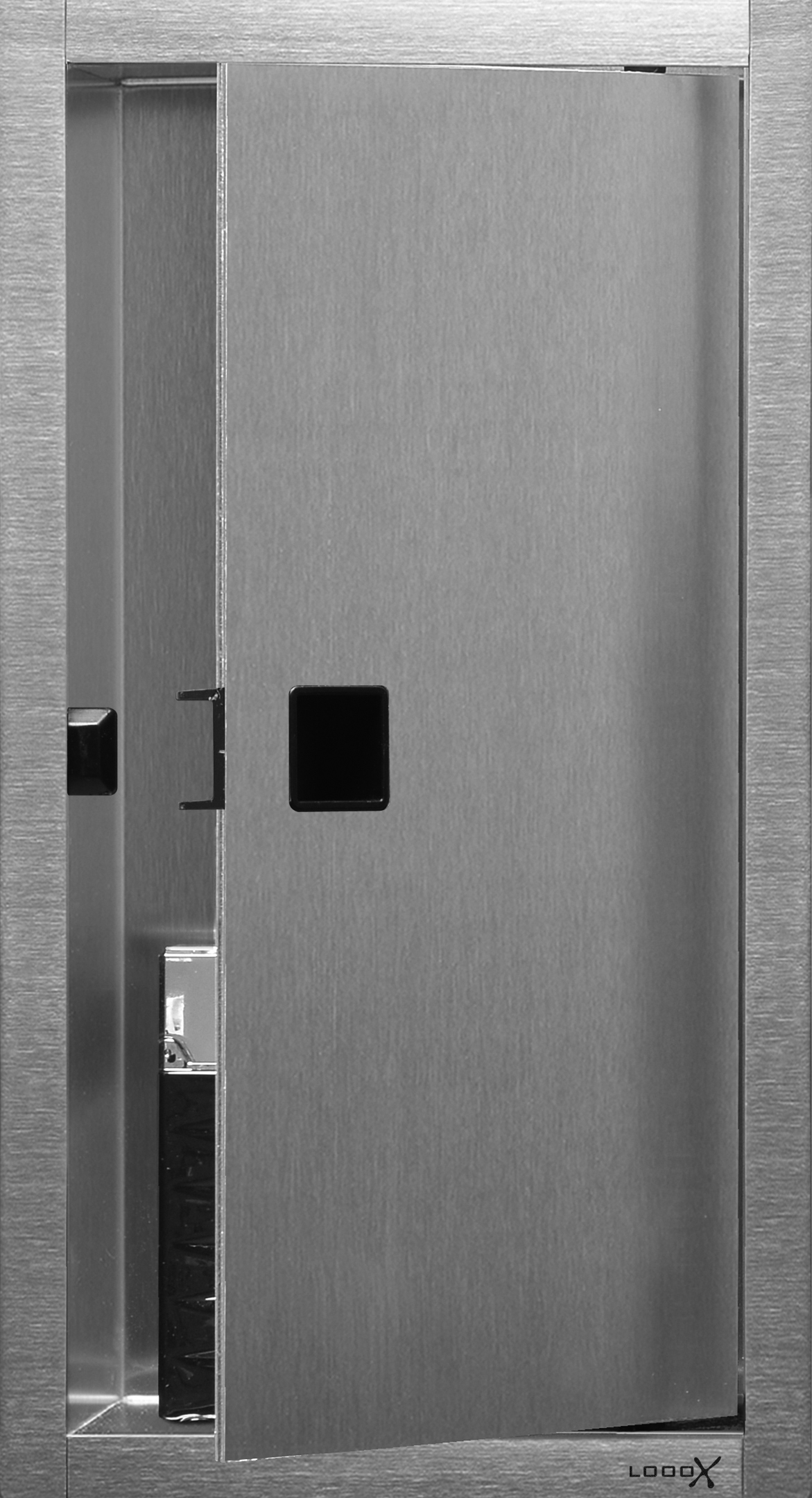 LoooX inbouwnis 150 x 300 mm met deur RVS geborsteld BOX15D