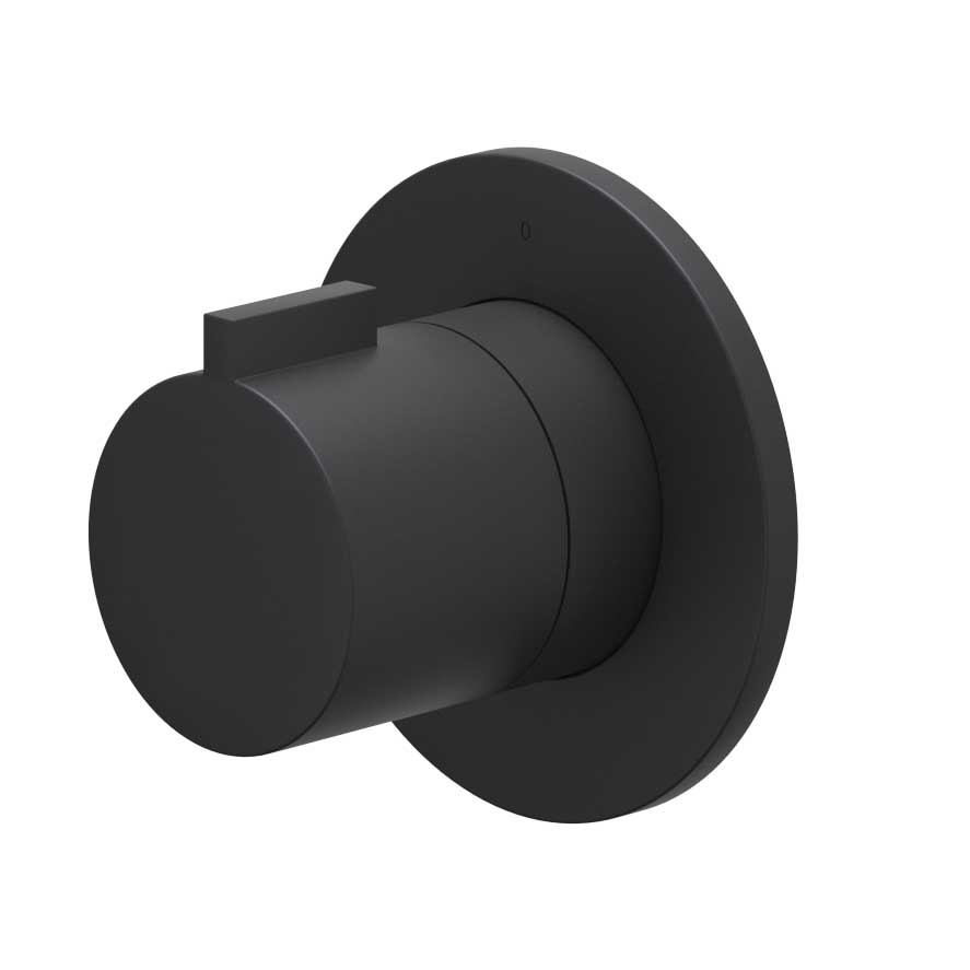 IVY Pact Afbouwdeel flow-through stopkraan symmetry met rond rozet 6202592 Mat zwart PED