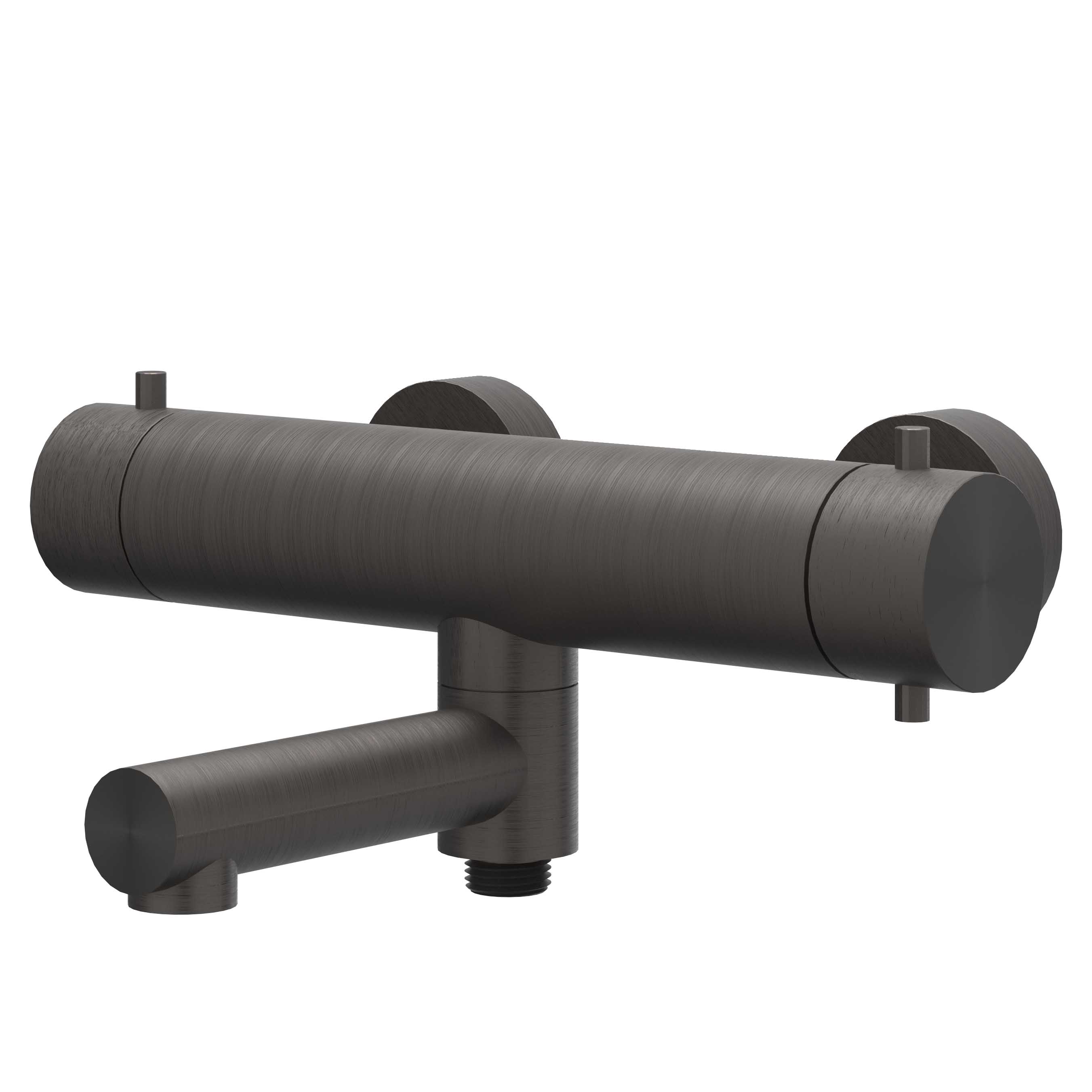 IVY Concord Badtherm.kraan opbouw m/wegdraaibare baduitloop m/omstel 6301014 RVS316 gebr. carbon black PVD