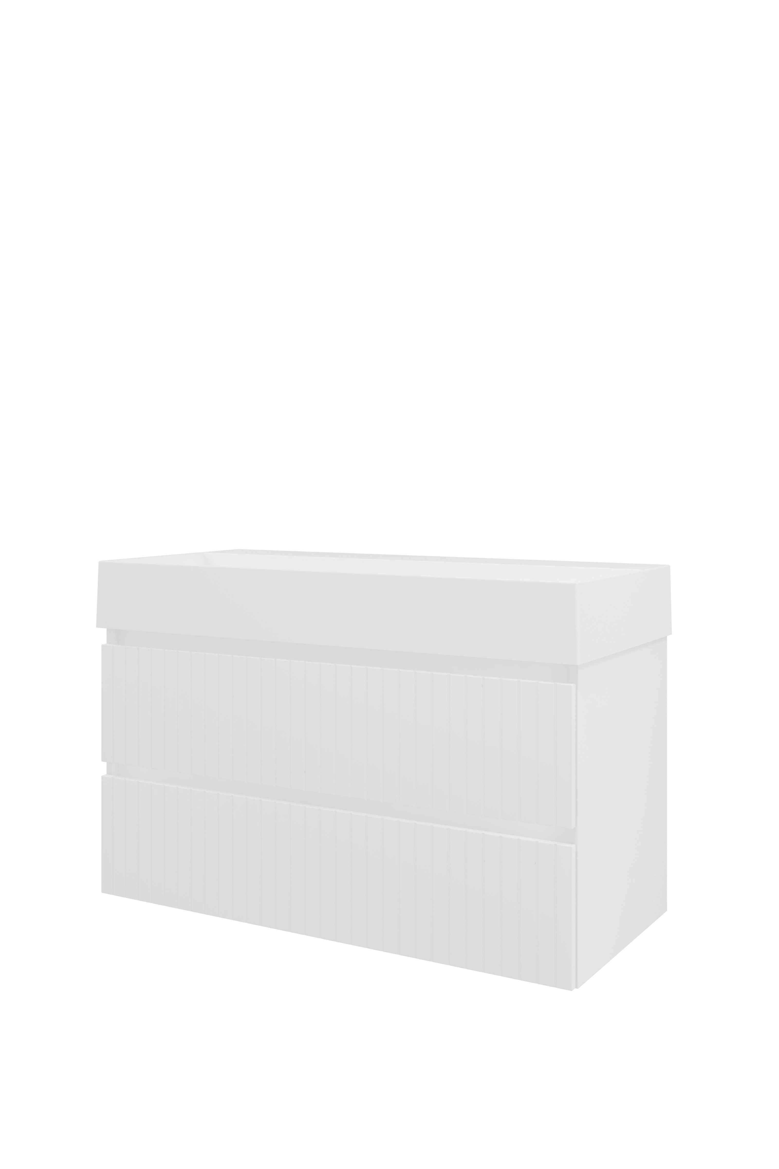 Proline Set porselein Loft wast. met 1 krgt. en onderkast sym. gefr. 1818195 Mat wit/Glans wit 1000x460x650