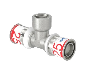 Uponor S Press Plus pers t stuk binnendraad 25x1/2x25 1070598