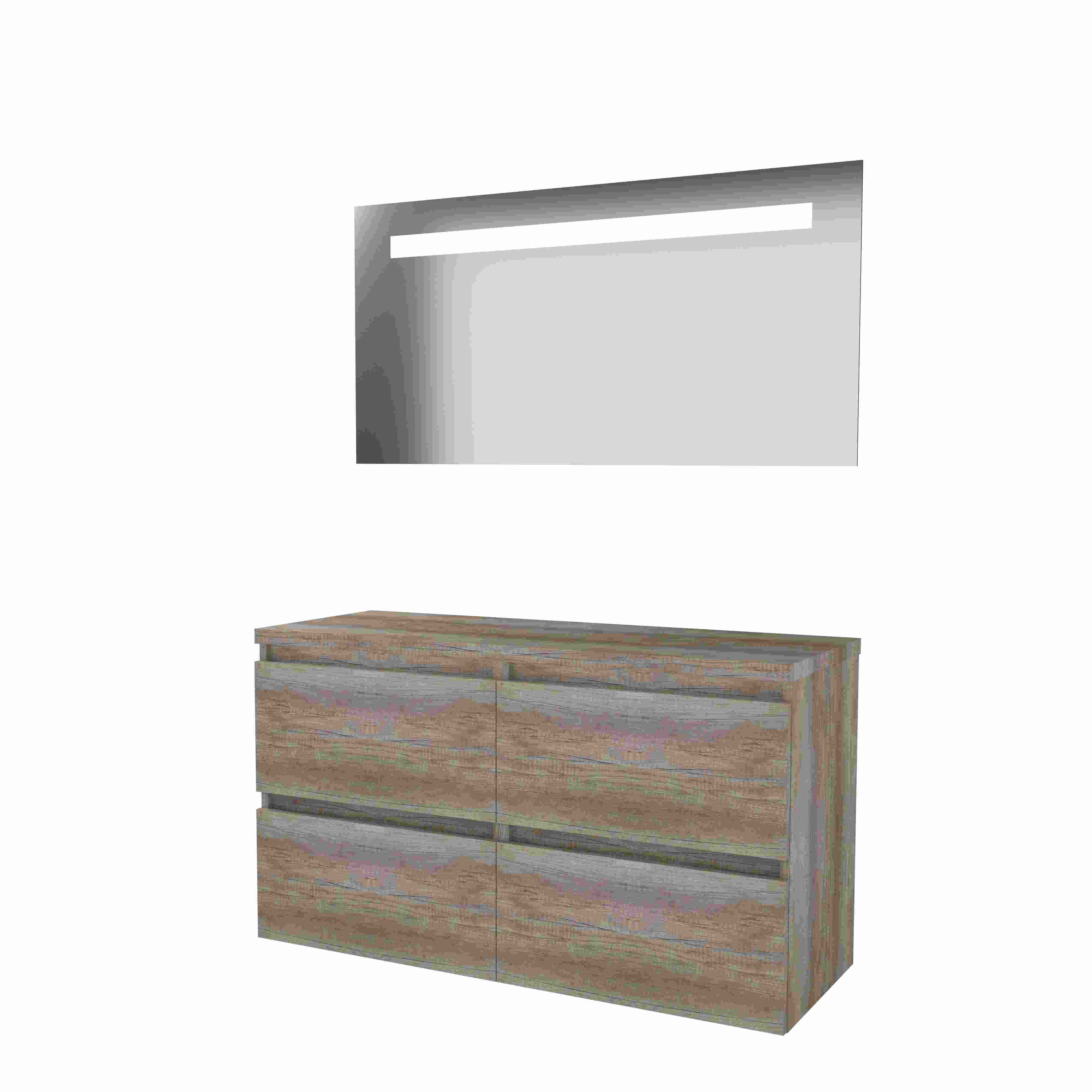 Basic Econom. 46 onderk. GL incl. 4 la + afdekplaat incl. spg. m. geint. Led B1200xD460 Scotch Oak / 1813473