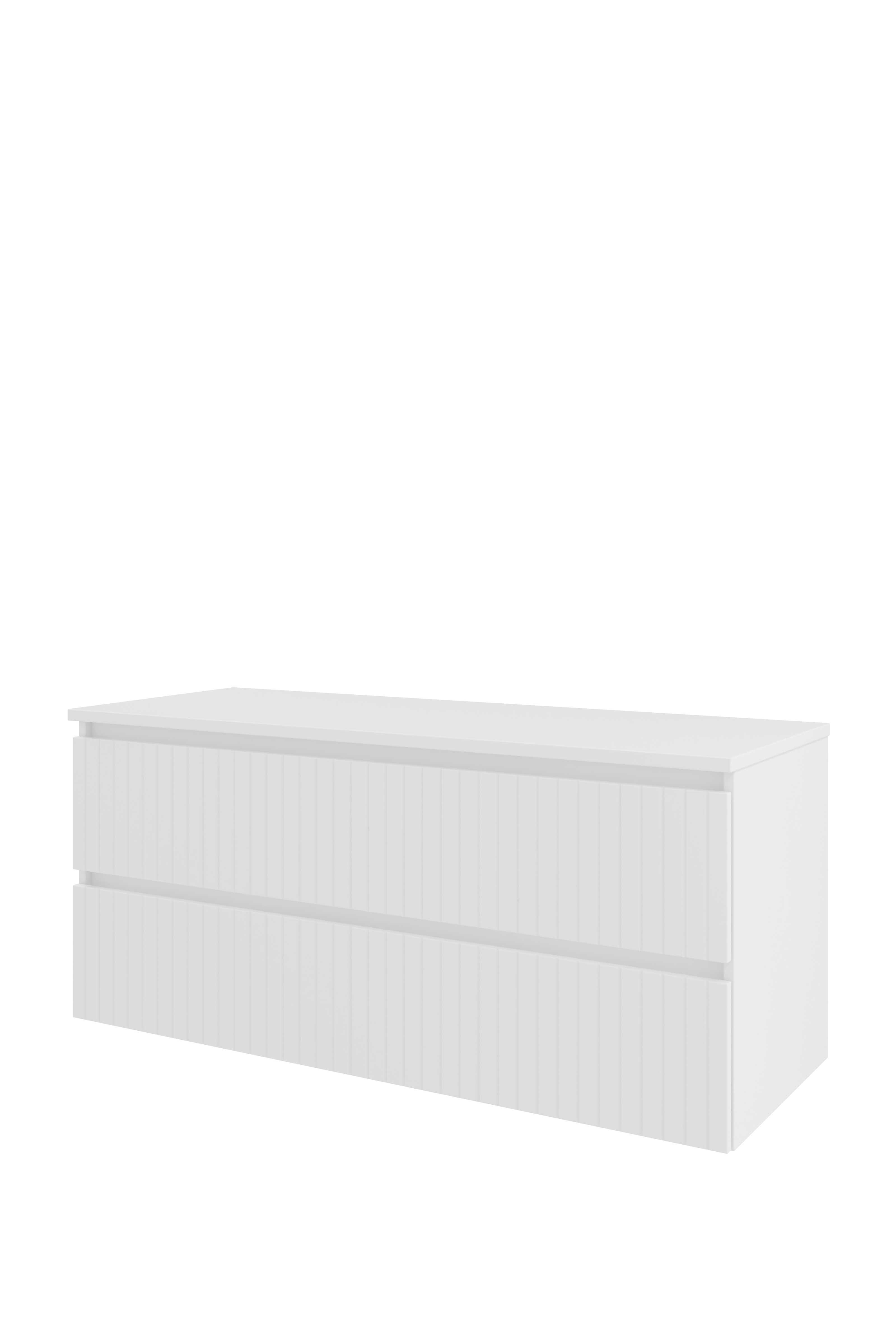 Proline Set Top afdekplaat en onderkast sym. gefr. 1818914 Glans wit 1200x460x552