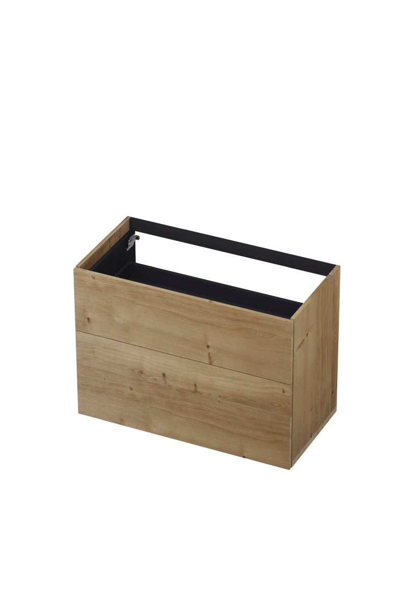 INK P2O onderkast 2 laden push to 1259077 Fineer Ash grey H650xB900xD450