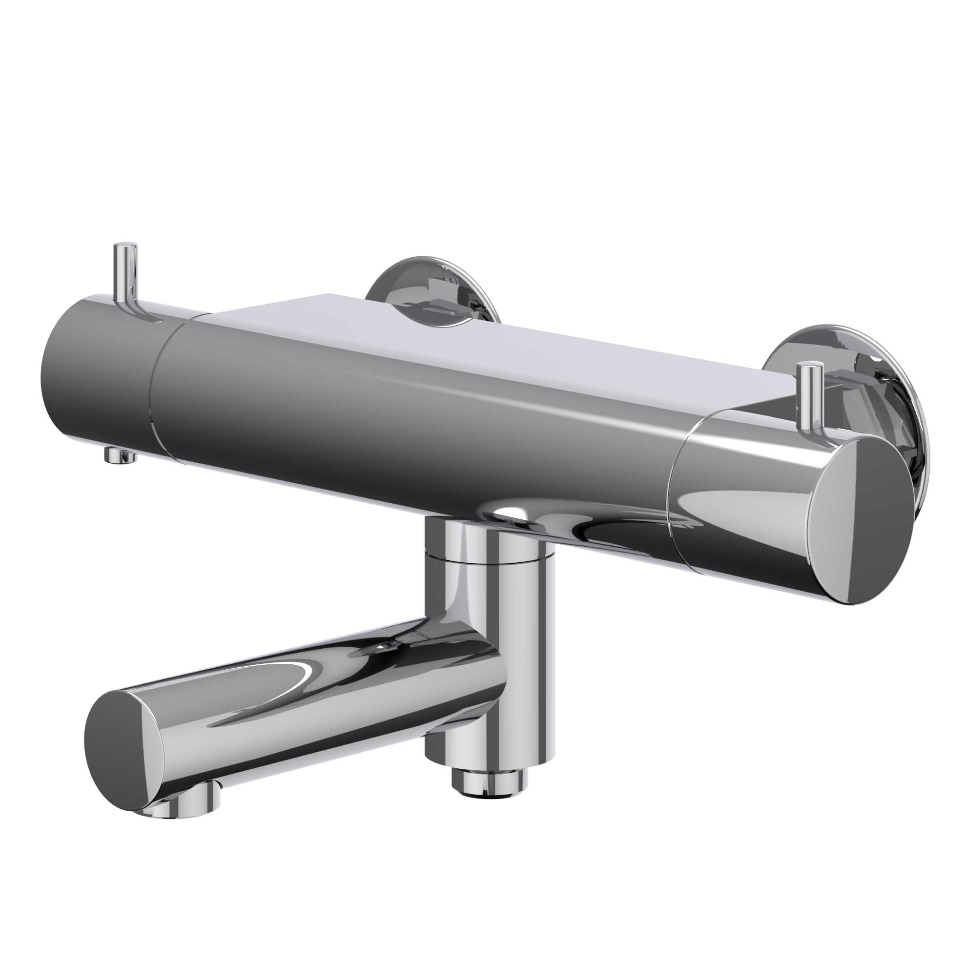 IVY Bond Badtherm.kraan opbouw m/wegdraaibare baduitloop m/omstel 6301001 Chroom