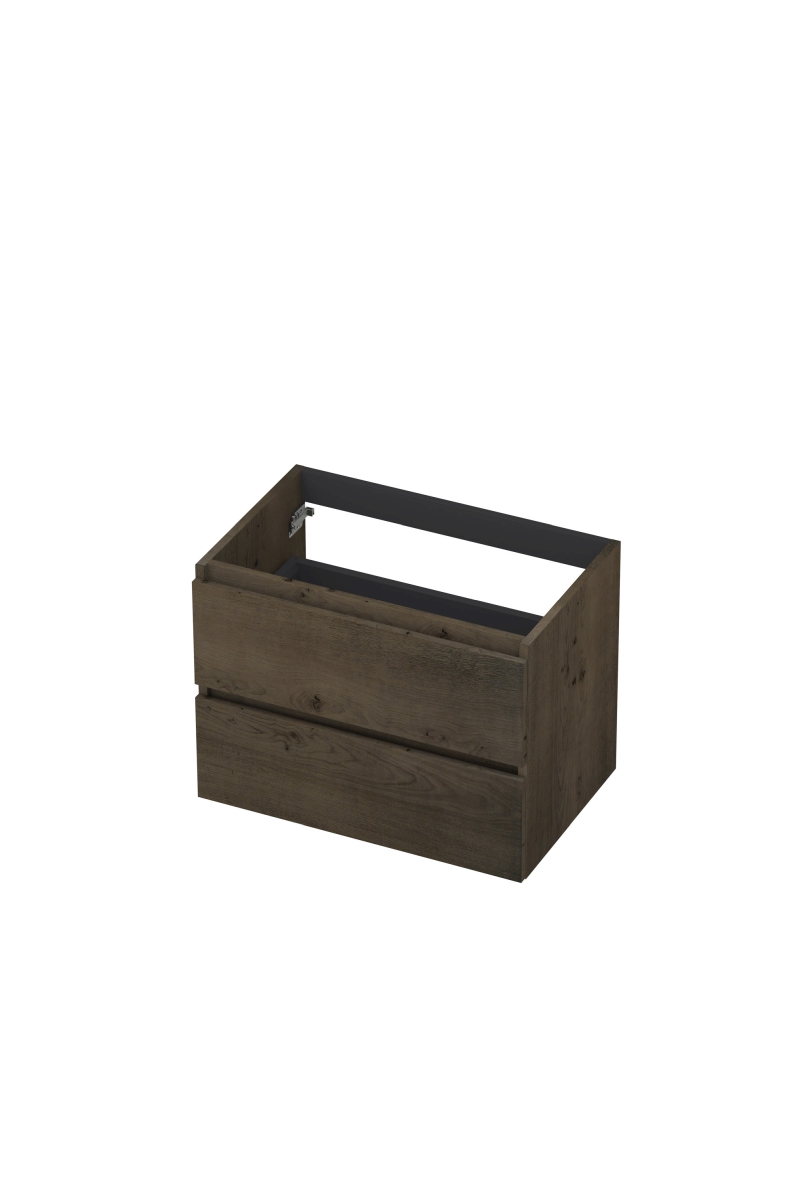 INK Fineer onderkast 2L gr.loos houten keerlijst fineer 1221414 Charcoal H520xB700xD450