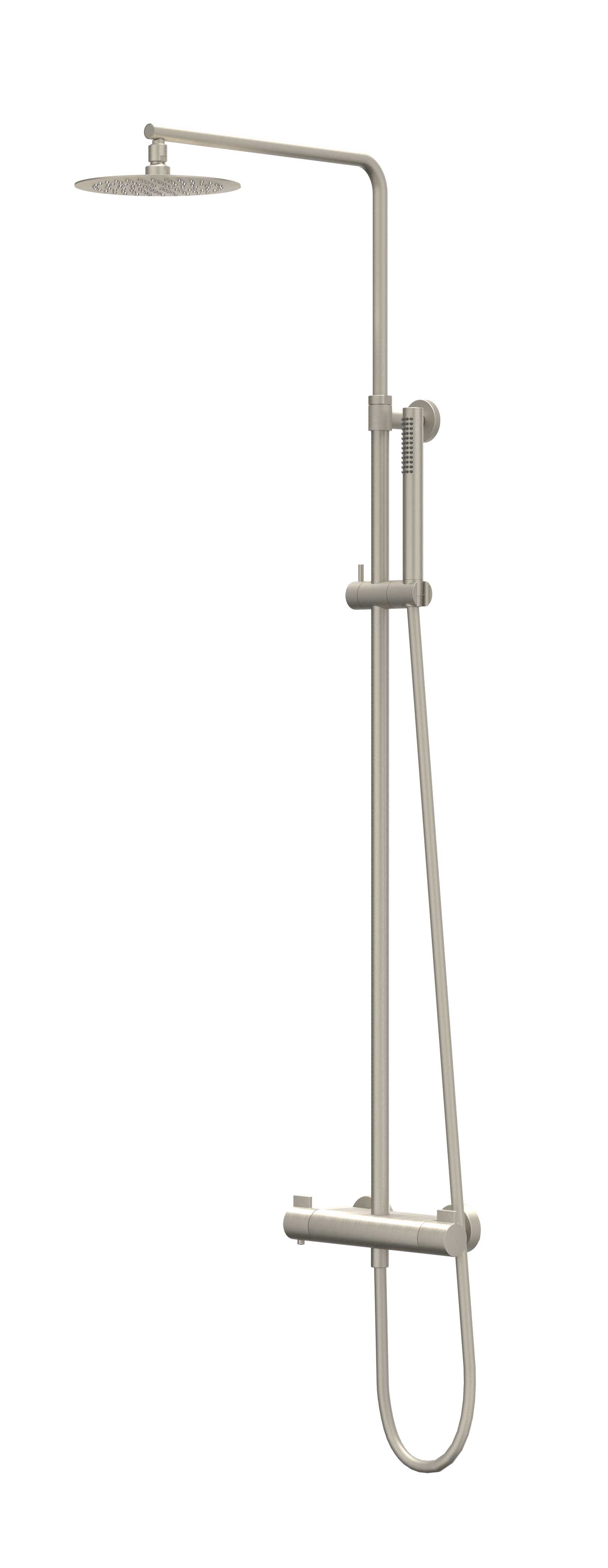 IVY Pact Doucheset opbouw set R20cm sl en satin spray handd CSP1GNCA gebr. nickel PVD