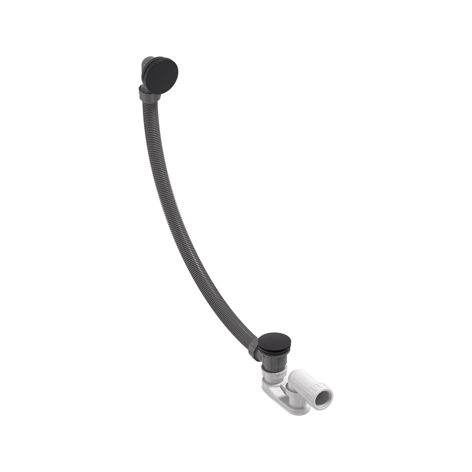 MAY Badoverloopset incl. sifon 6802152 Mat zwart PED