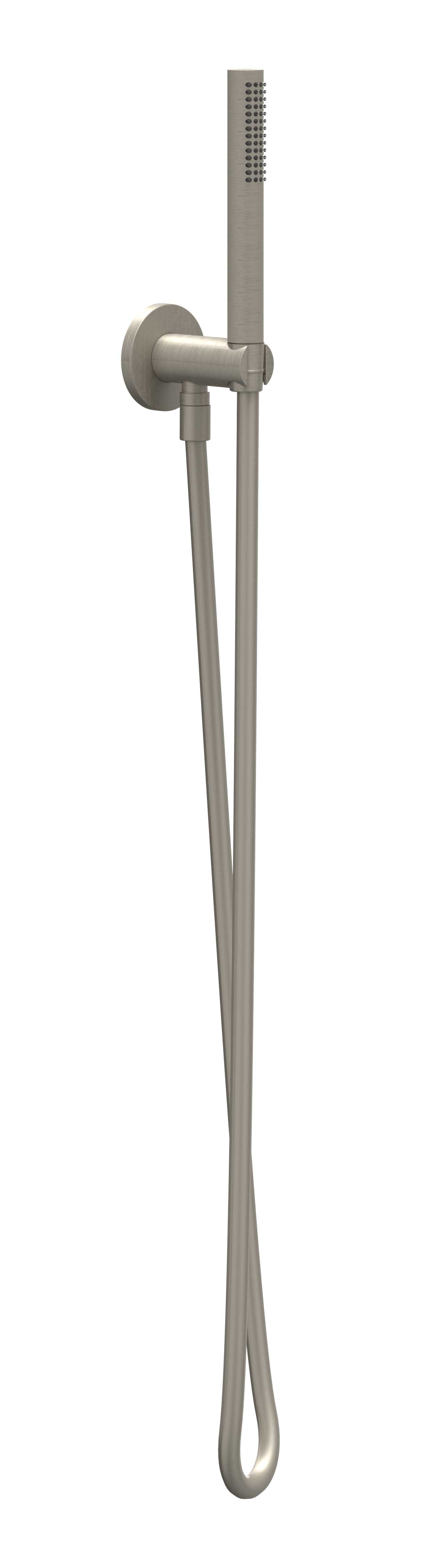 IVY glijstangset slang 150cm wandhouder m/uitlaat en staafhandd 6901153 gebr. nickel PVD