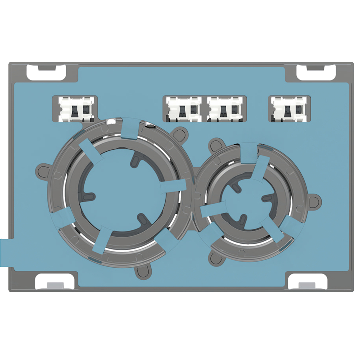 Geberit Sigma50 bedieningsplaat 2- toets round zwartchroom - klantspecifiek 115.651.00.1