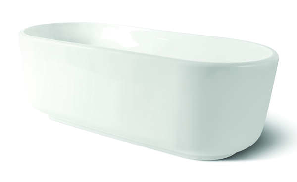 Luca Vrijstaand bad van acryl met overloop 170x78x60h LUPA1773 Glans wit