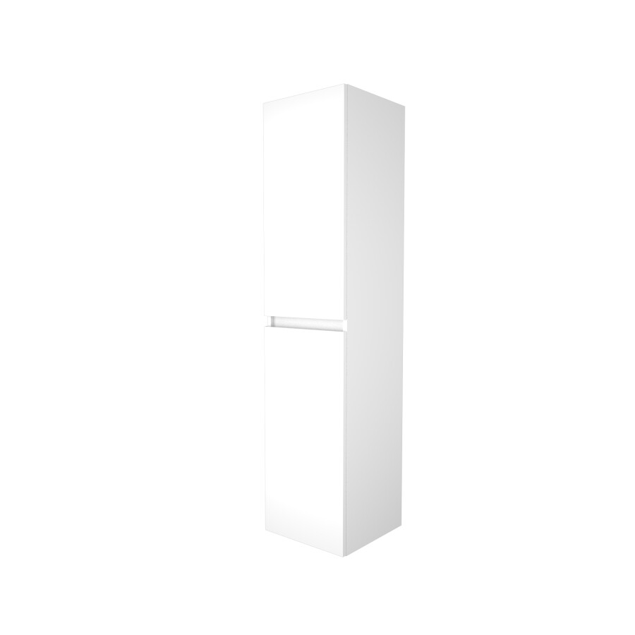 Basic hoge kast 2 deuren greepl. incl. glazen legplanken 1806911 Ice White H1500xB350xD350