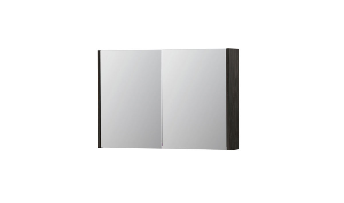 INK SPK1 spiegelkast m. 2 dubbelzijdige spiegeldeuren en stop/schak. 1110619 Intens eiken H600xB900xD140